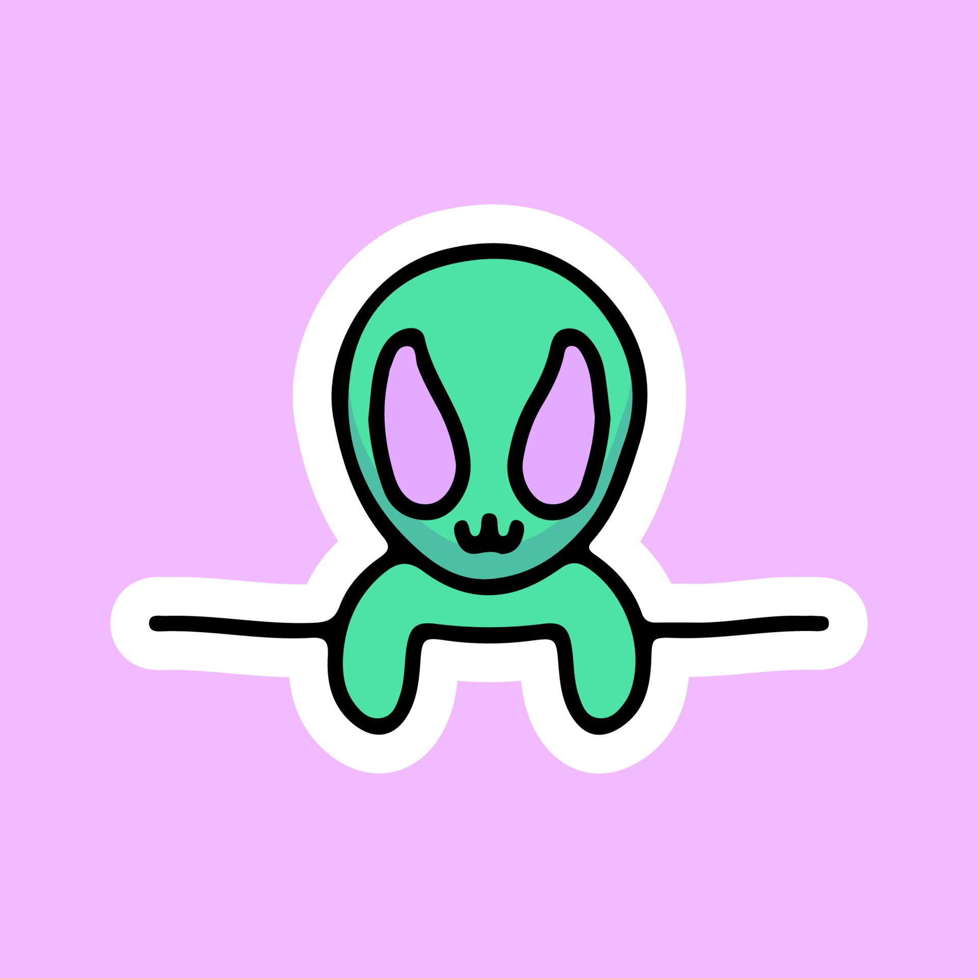 Design PNG E SVG De Personagem De Desenho Animado Kawaii Alienígena Do  Espaço Para Camisetas
