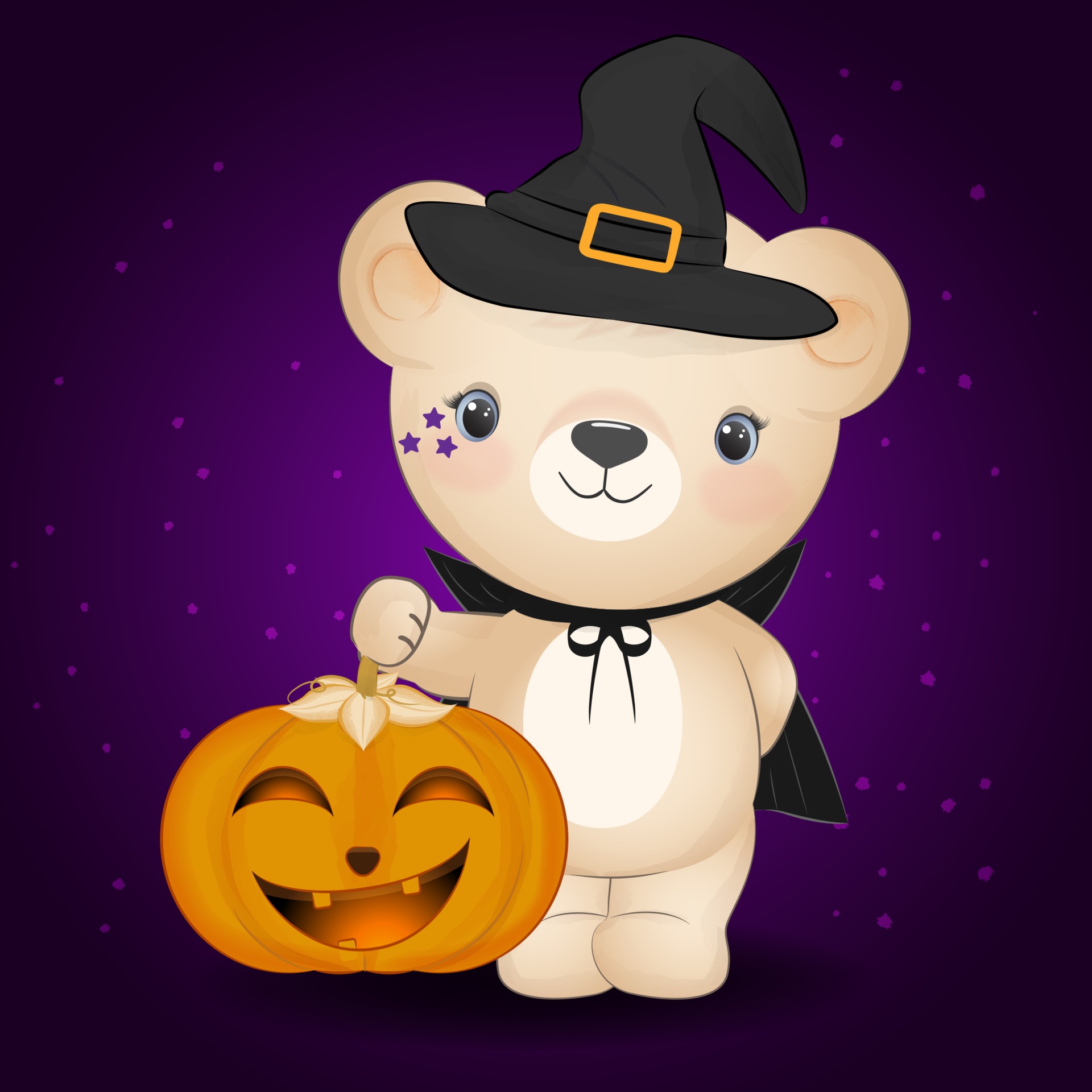 urso fofo com abóbora e desenho animado animal ilustração de halloween  3207571 Vetor no Vecteezy