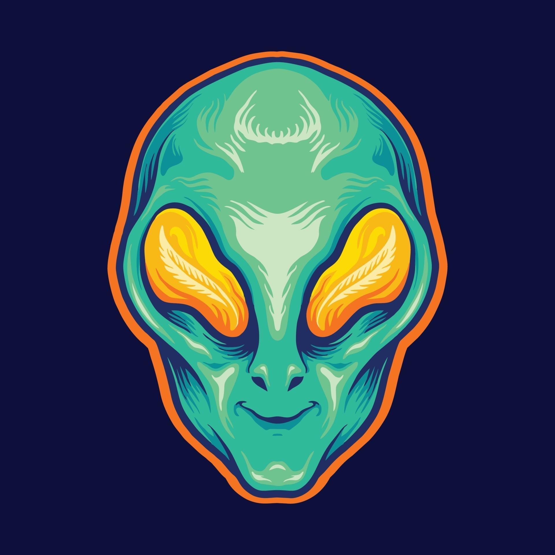 Alien psicodélico engraçado com rosto de sorriso derretidologotipo de  ilustração de personagem de desenho animado em vetorsorriso rosto groovy  alienígena verde meltacidtechnotrippy print para camiseta conceito de  cartão-postal