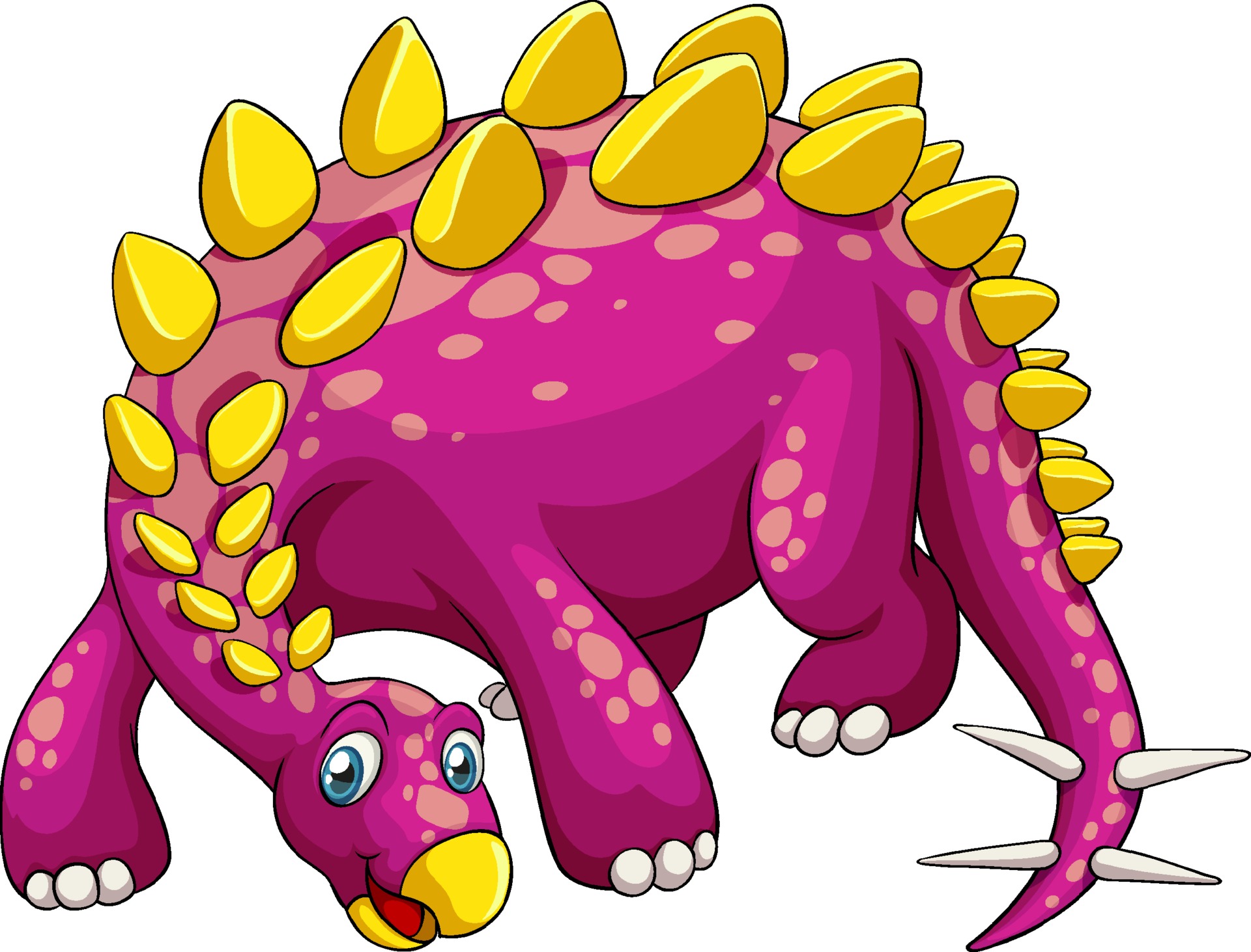 personagem de desenho animado de dinossauro rosa em fundo branco