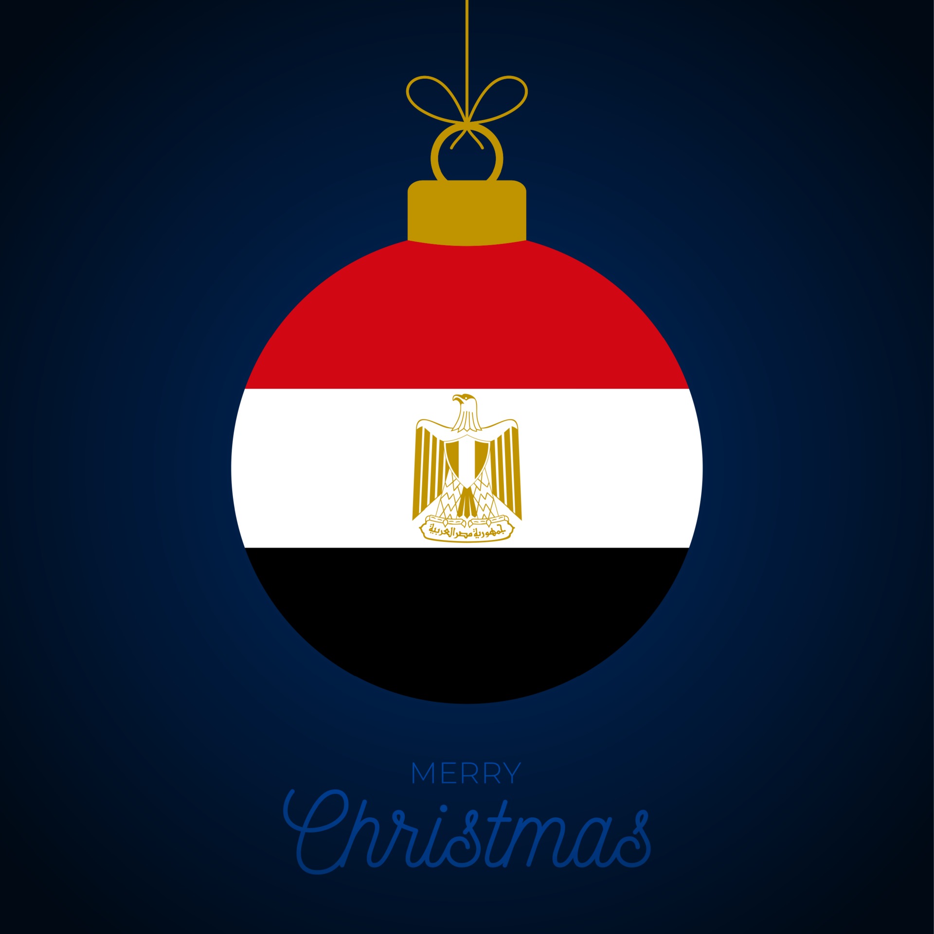 bola de ano novo de Natal com bandeira do Egito. 3431722 Vetor no Vecteezy