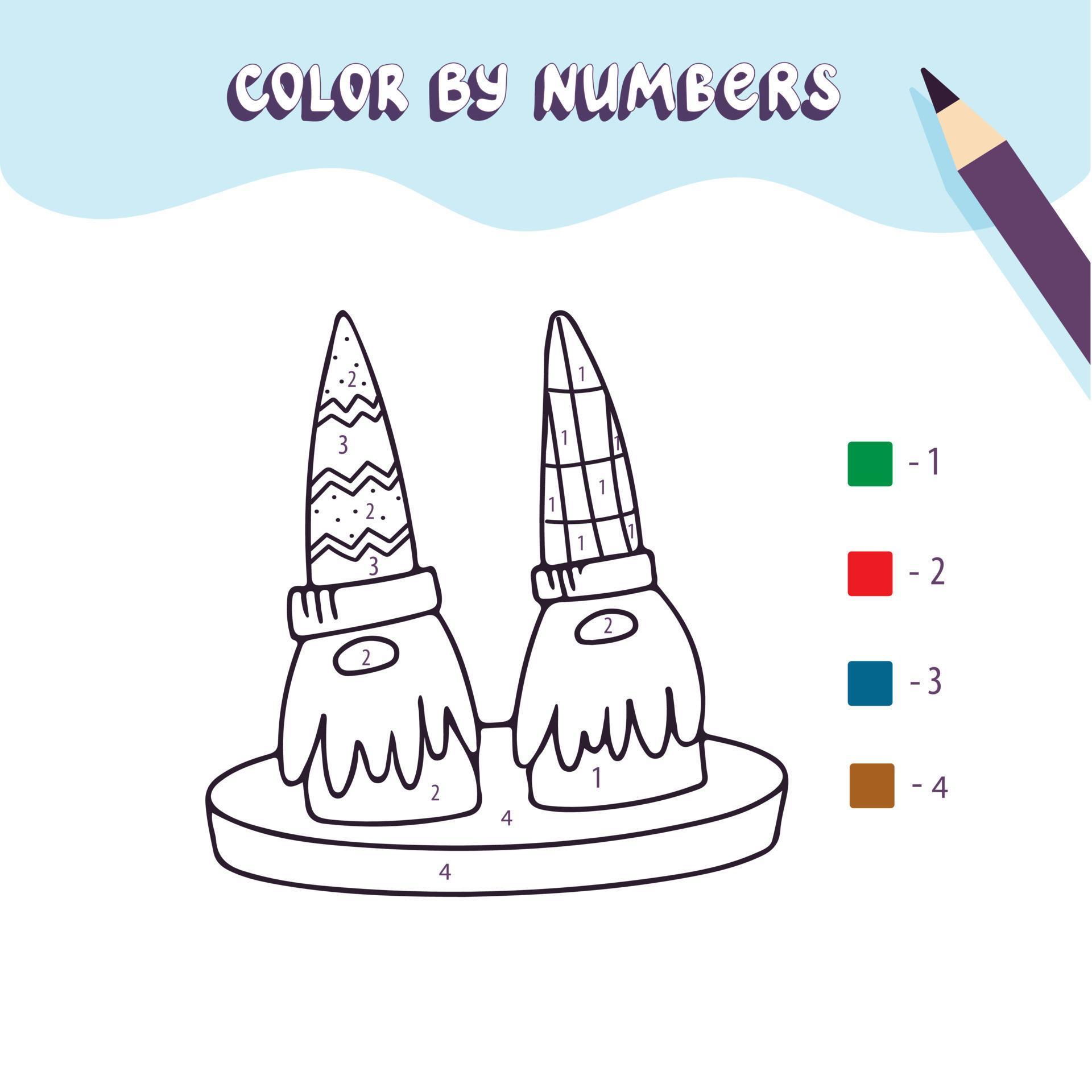 Atividades de 1º ano – Colorir por números – Twinkl