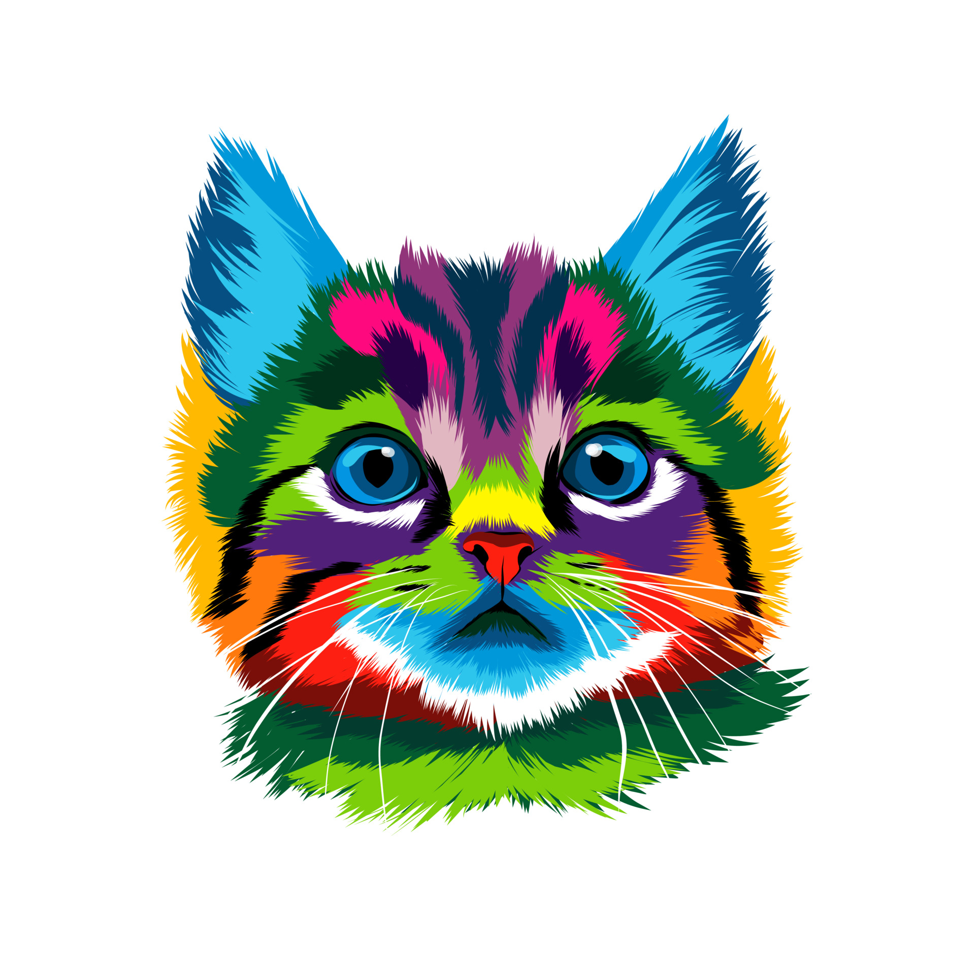 Desenho de gato fofo pintado e colorido por Usuário não registrado