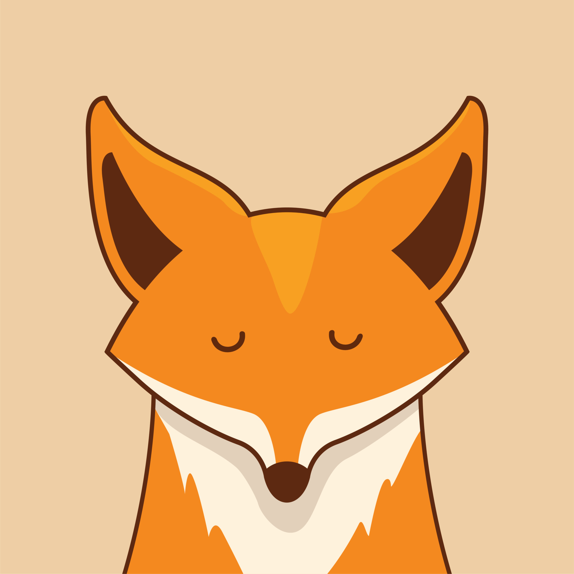 animais bonitos dos desenhos animados da raposa 3641179 Vetor no Vecteezy