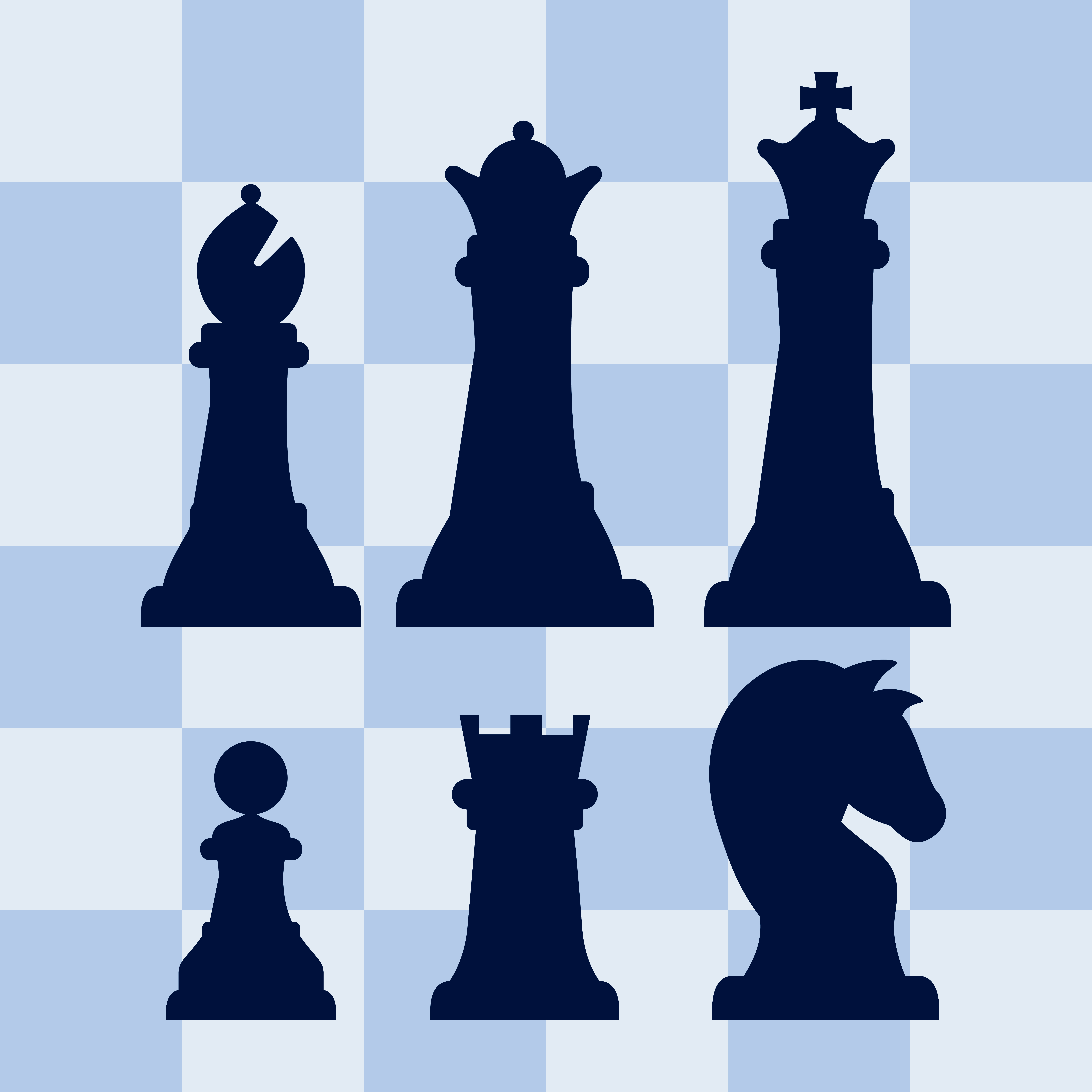seis peças de xadrez 3662101 Vetor no Vecteezy