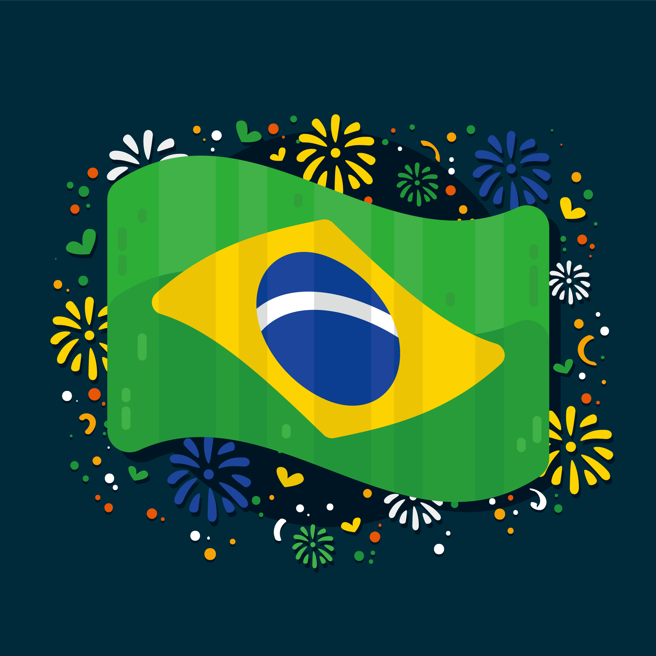 bandeira do brasil pintada 4220959 Vetor no Vecteezy