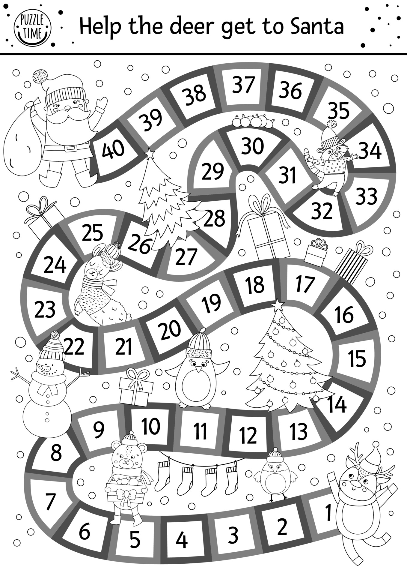 jogo de tabuleiro de dados preto e branco de páscoa para crianças