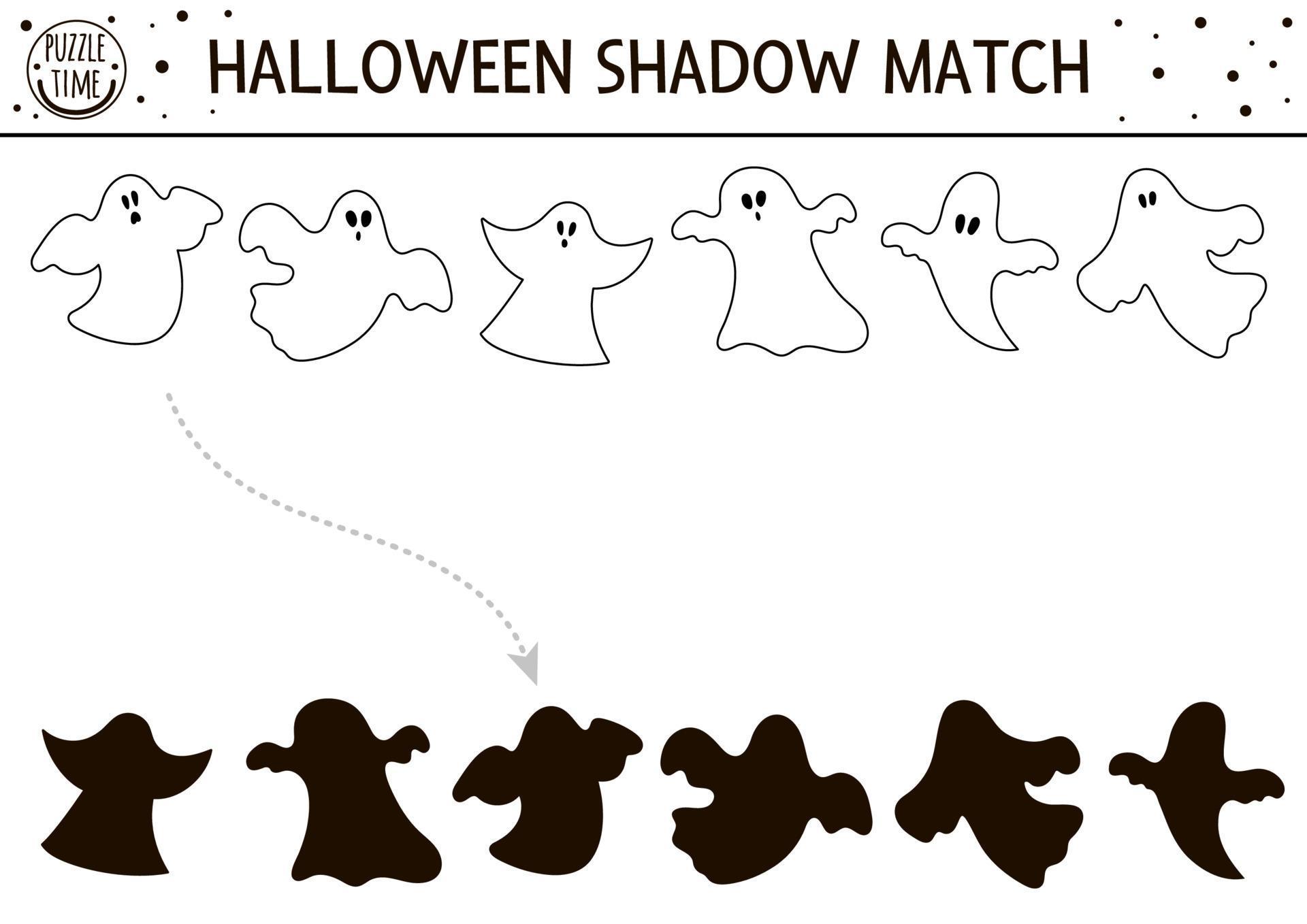 Desenhos para colorir de desenhos animados de halloween com fantasmas fofos  e assustadores para atividades de crianças e adultos