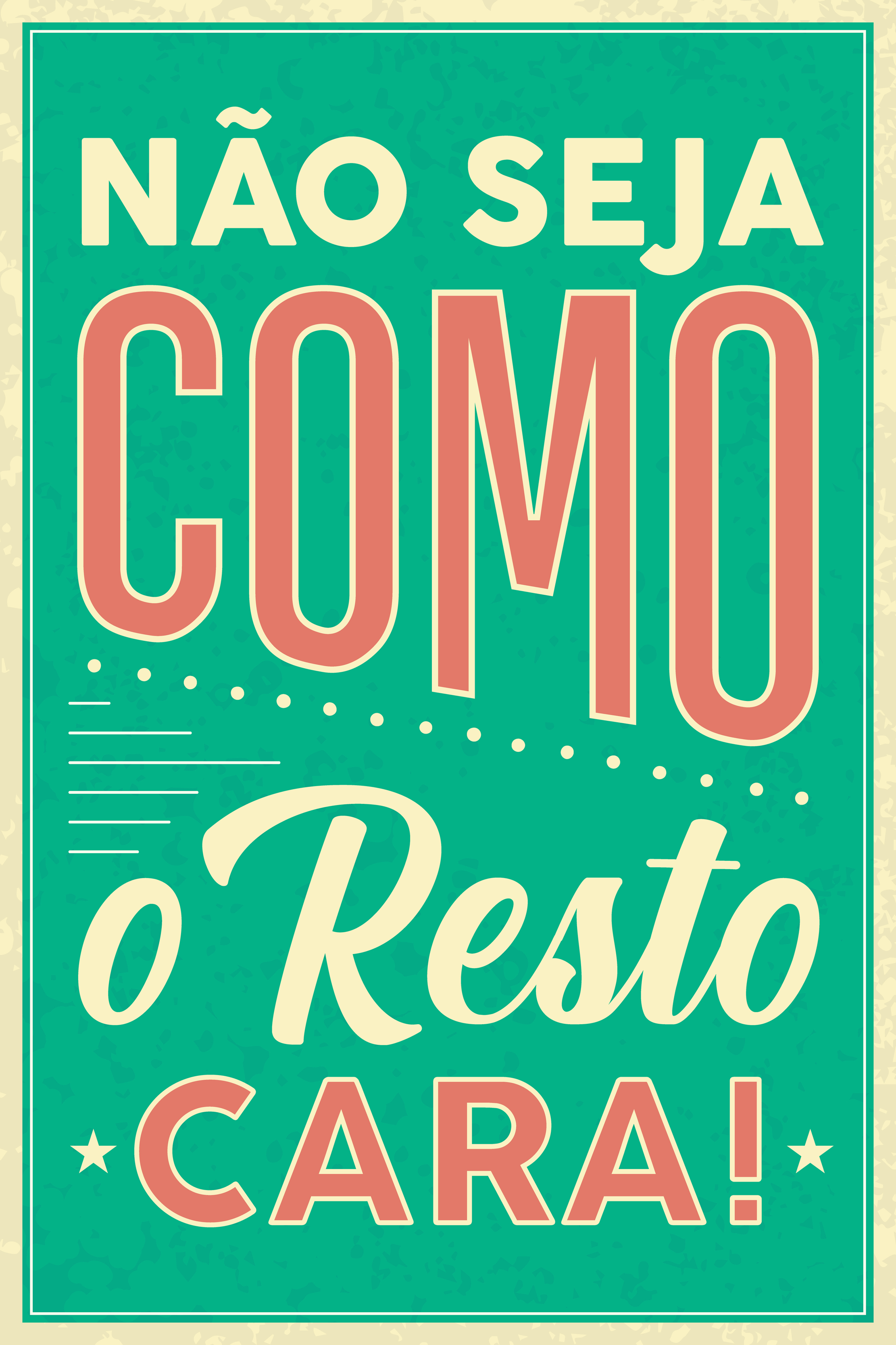 Pôster antiquado do português brasileiro. tradução - você nasceu para ser  real, não para ser perfeito