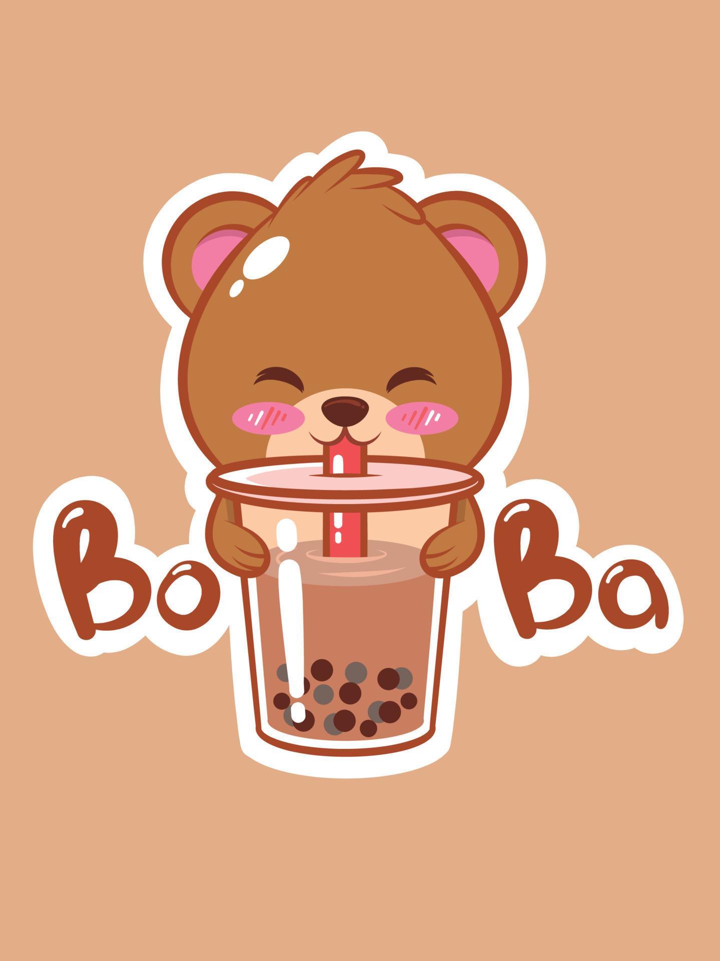 Fofo Kawaii Bubble Tea Bebe Personagens De Desenho Animado