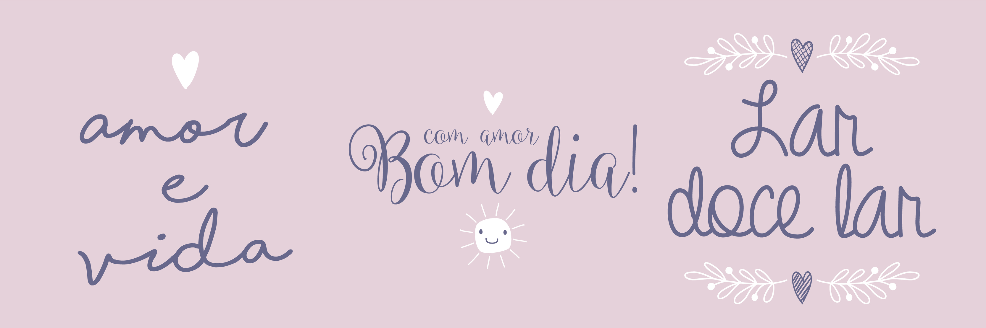 três frases de gentileza em português brasileiro. tradução - amor e vida -  adorável bom dia - lar doce lar 4450798 Vetor no Vecteezy