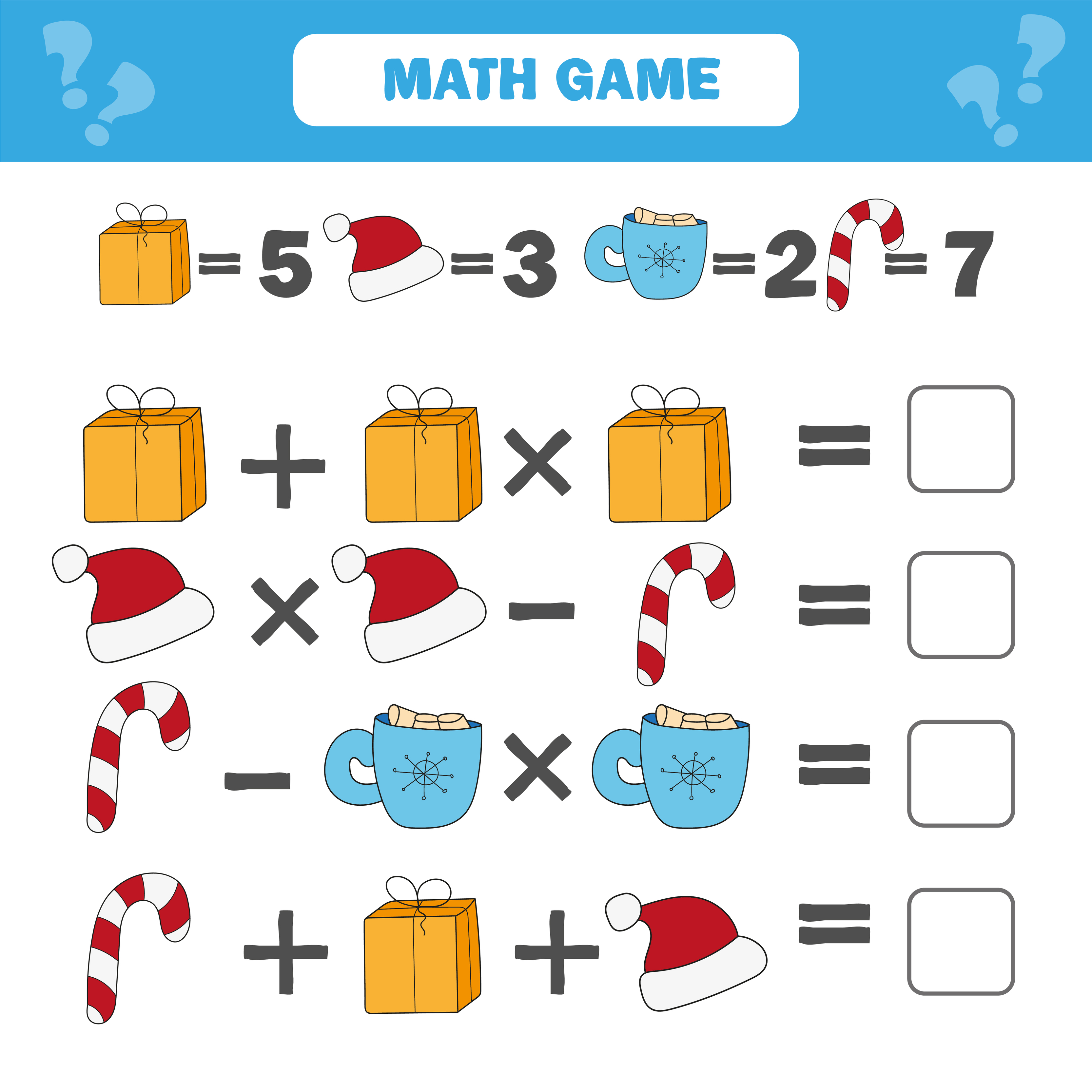 Conjunto de jogos matemáticos. jogo educativo de matemática para crianças.  tarefa de contagem matemática. jogos de matemática com fotos para crianças.  planilha educacional.