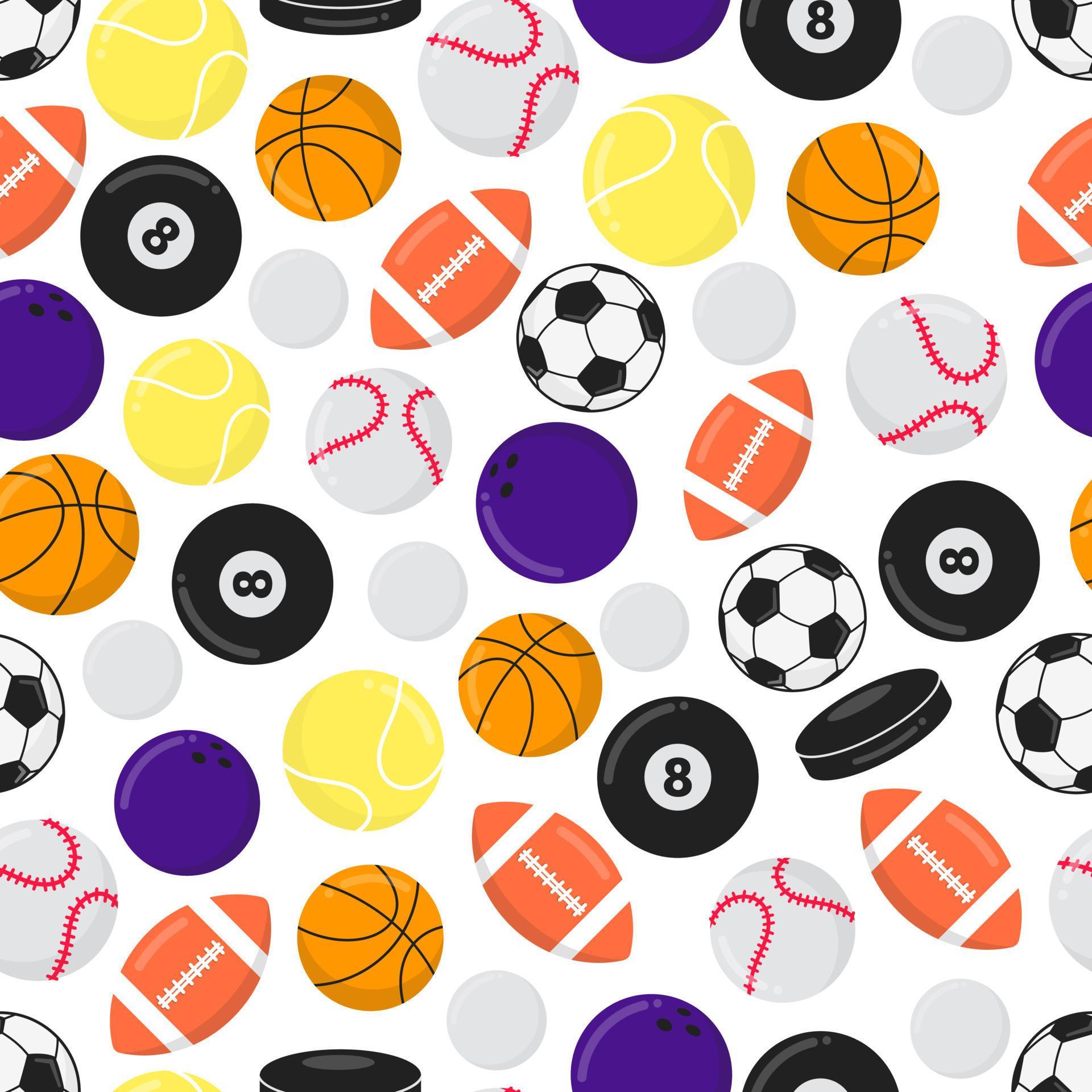 Fundo De Jogos De Esporte - Basquete, Bola De Futebol, Raquetes