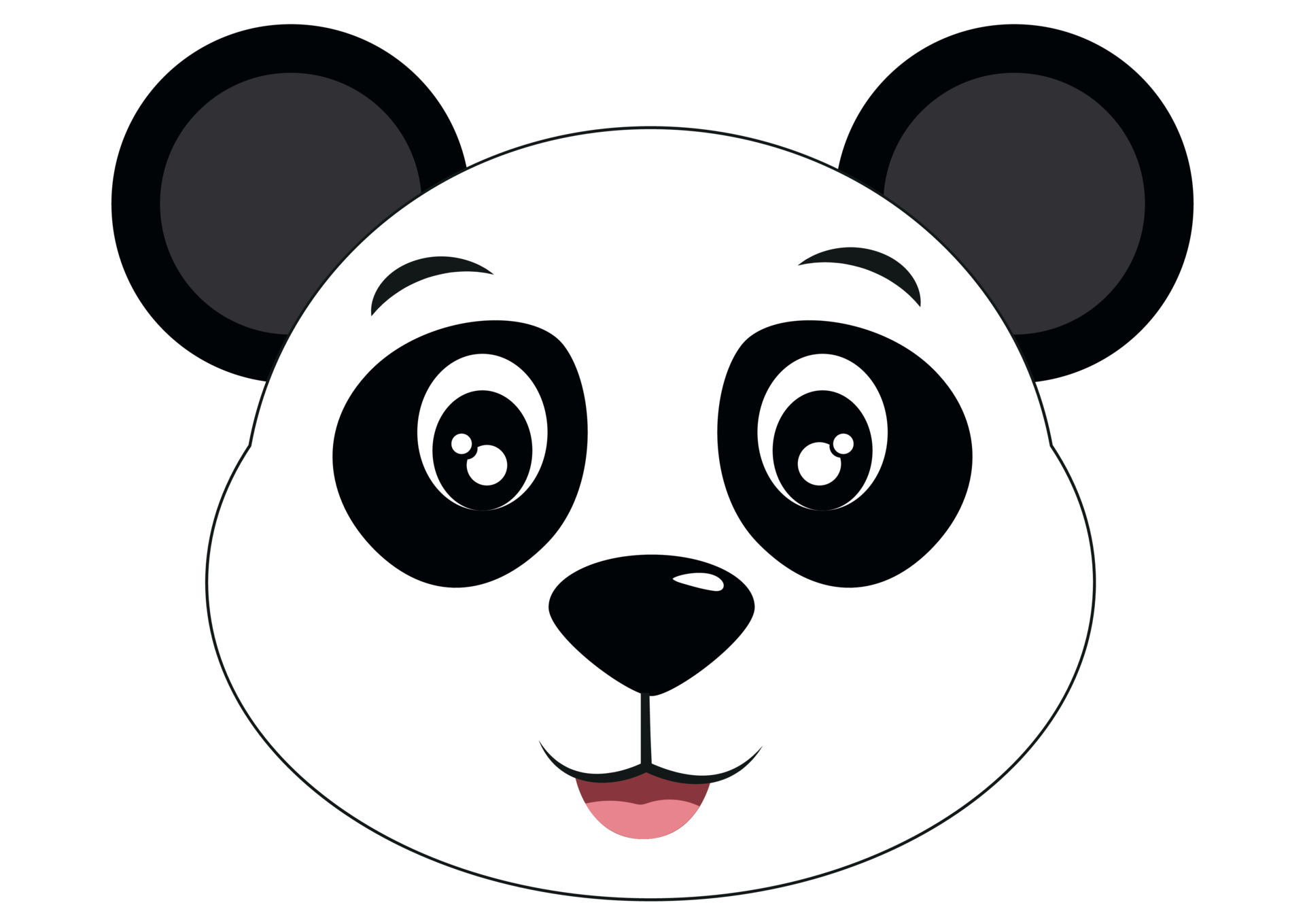 Baixar Vetor De Desenho De Padrão De Urso Panda Fofo