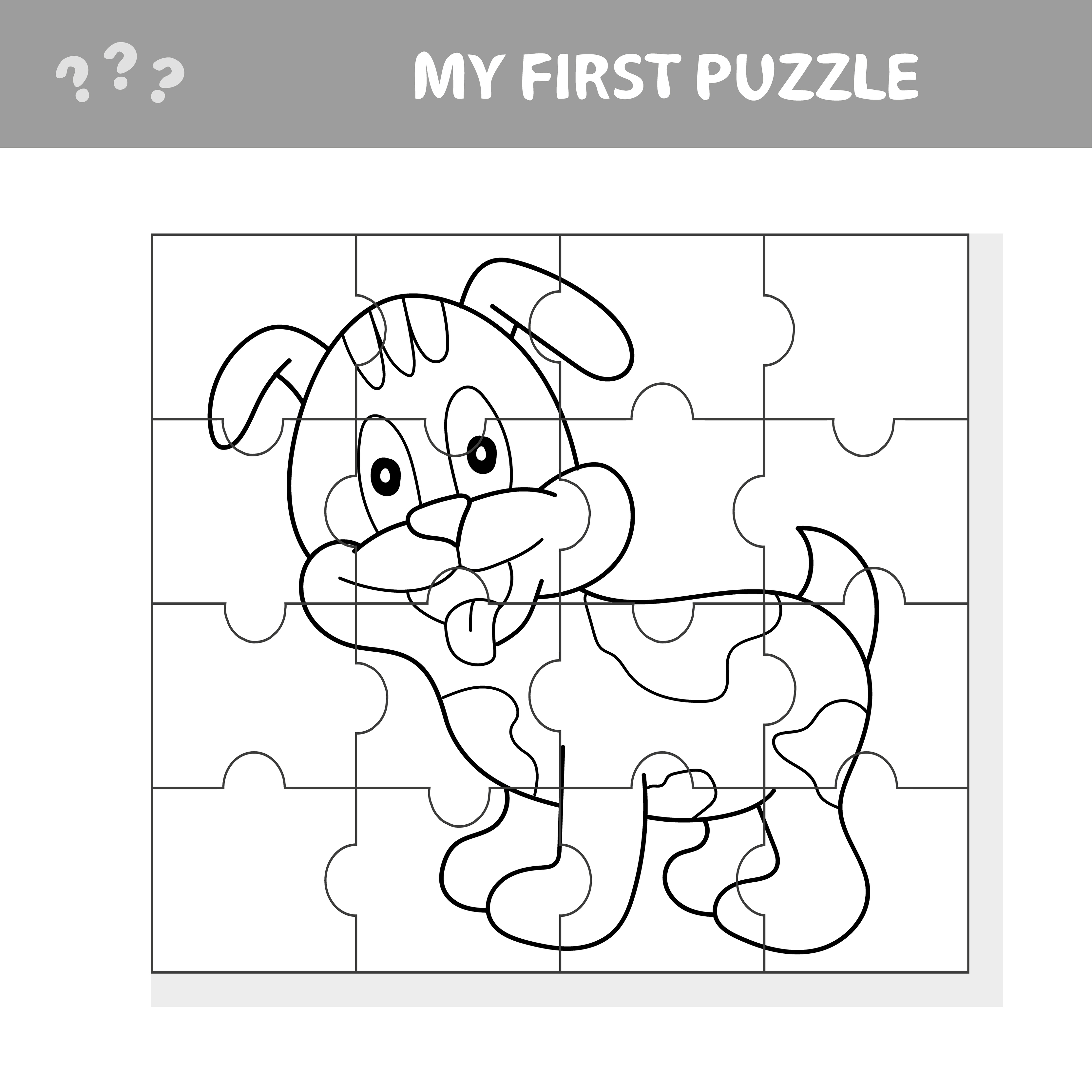 quebra-cabeças enigma jogos conjunto com engraçado desenho animado animais  20794382 Vetor no Vecteezy