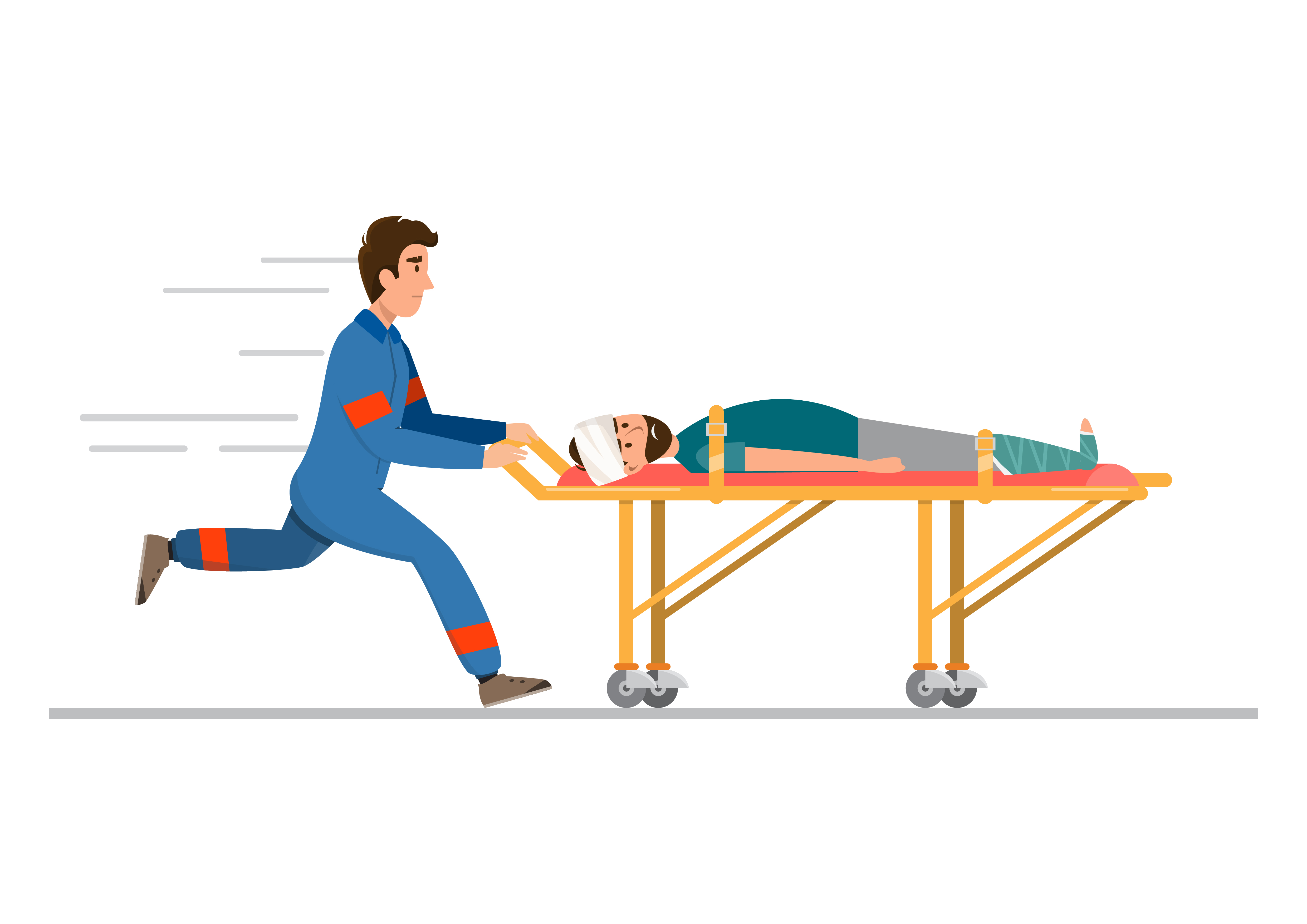 médico de emergência médica correndo para ajudar o desenho do paciente  9538560 Vetor no Vecteezy