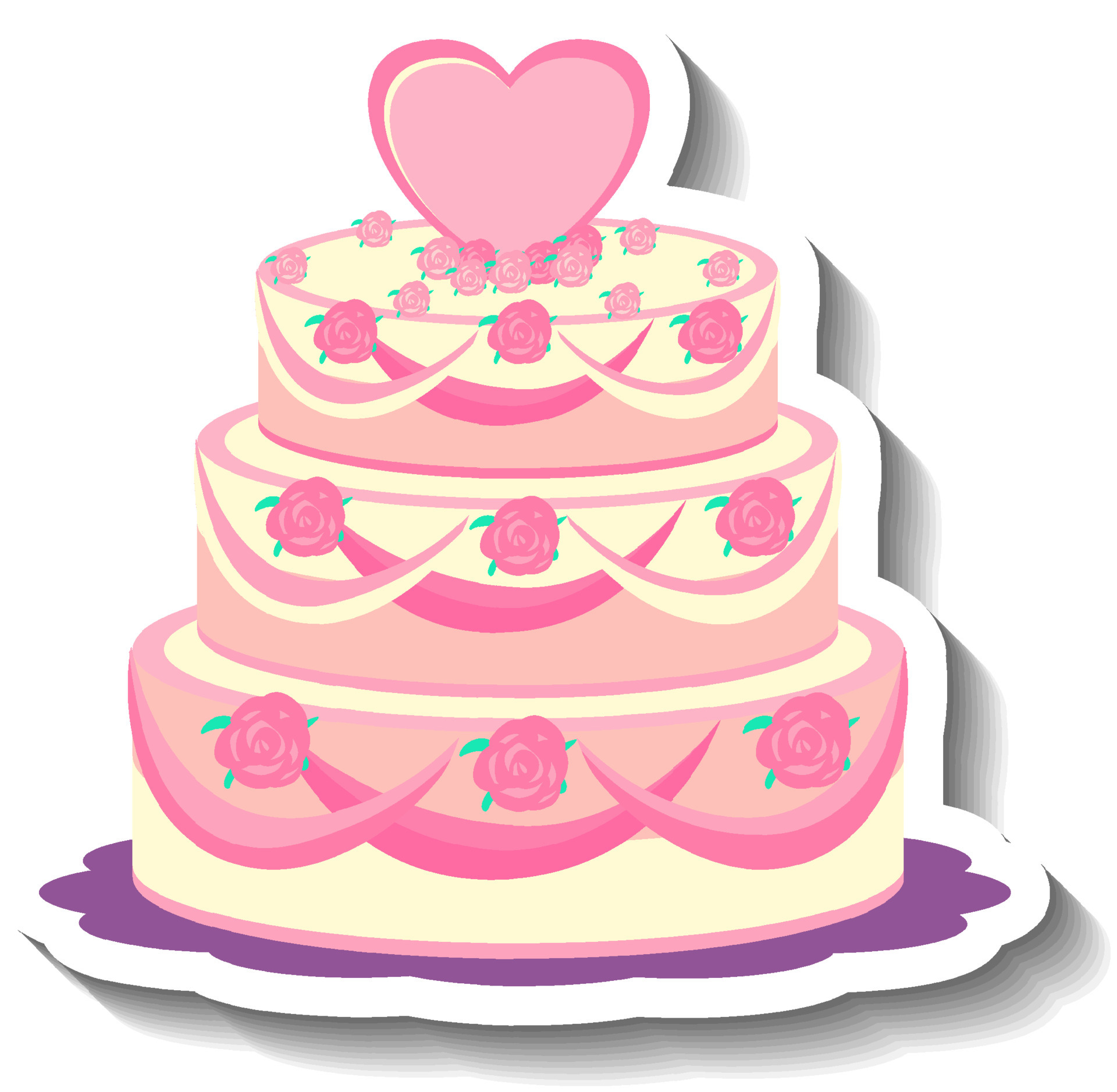 Desenho Colorido De Bolo De Casamento Ilustração do Vetor - Ilustração de  bolo, arte: 272712821