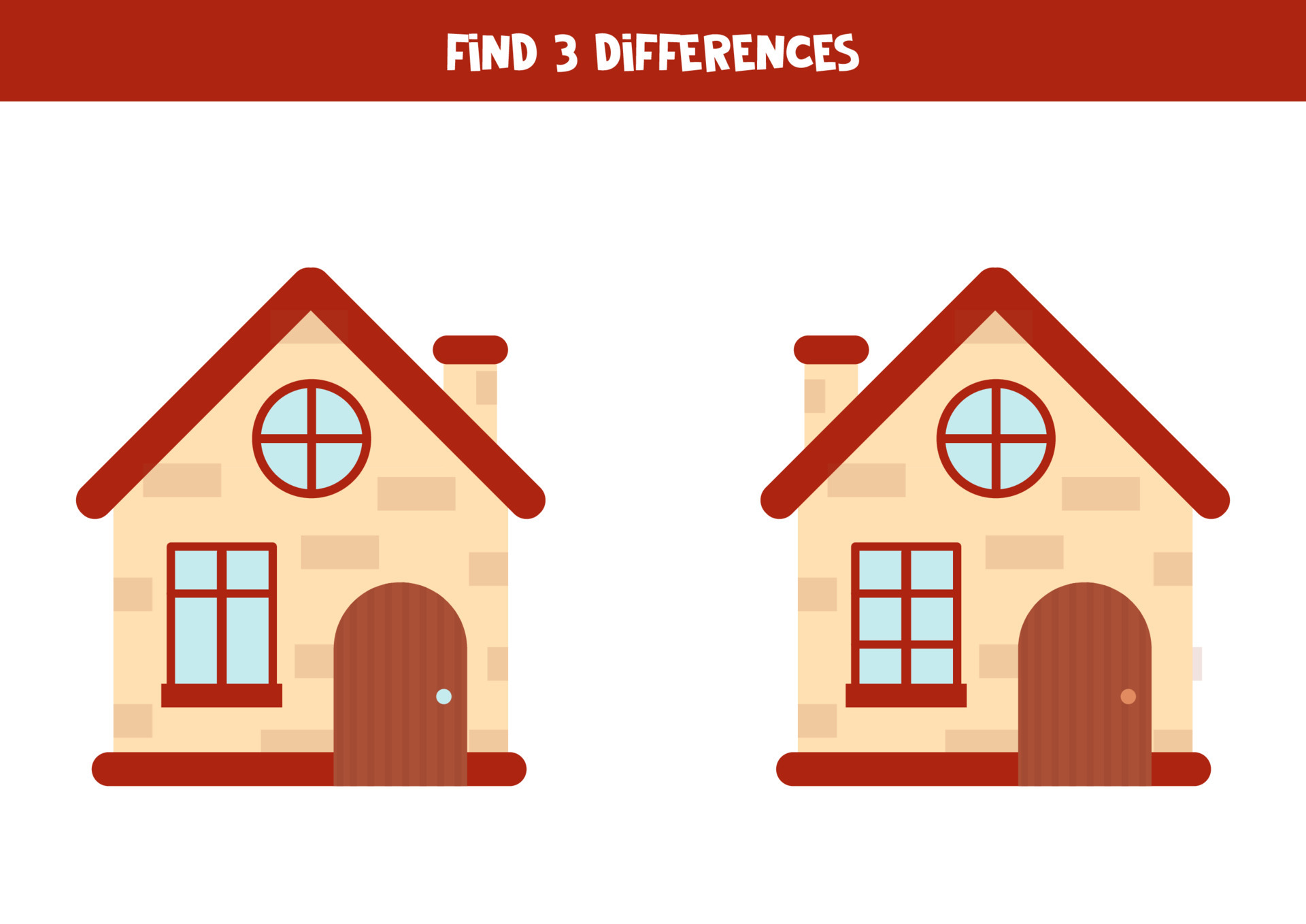 Encontre Diferenças Entre Casas Desenhos Animados Feiticeiro Gnomo