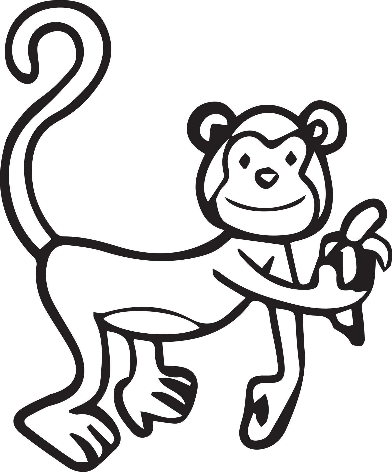 Desenhos de Macaco para Colorir e Pintar - Tudo Para Colorir