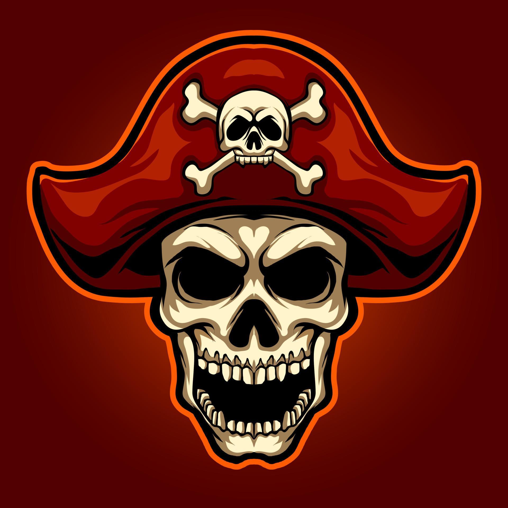 Página 4  Vetores e ilustrações de Logotipo cranio pirata para