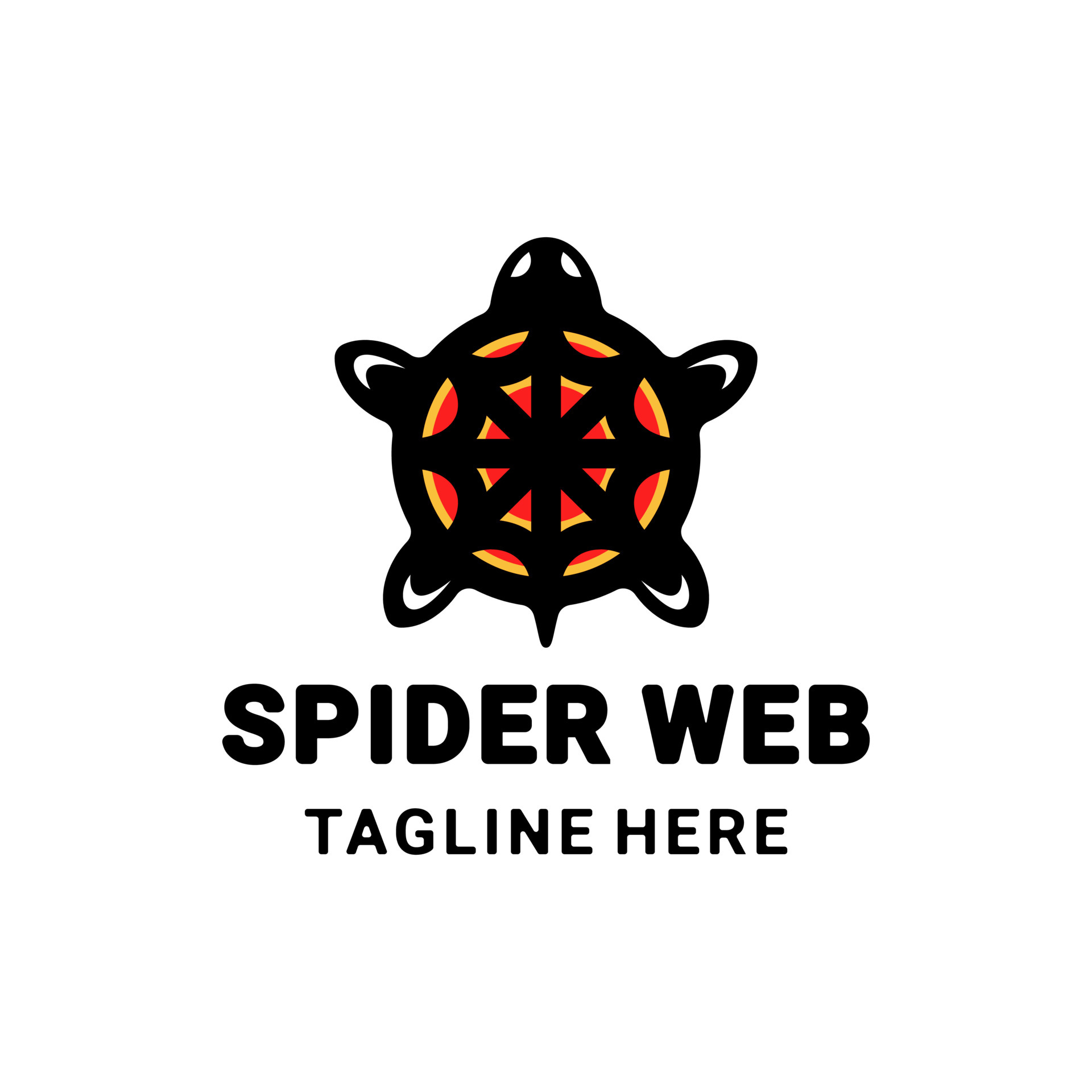 design de logotipo de vetor de mascote simples de tartaruga de combinação  de duplo significado e teia de aranha 5113991 Vetor no Vecteezy