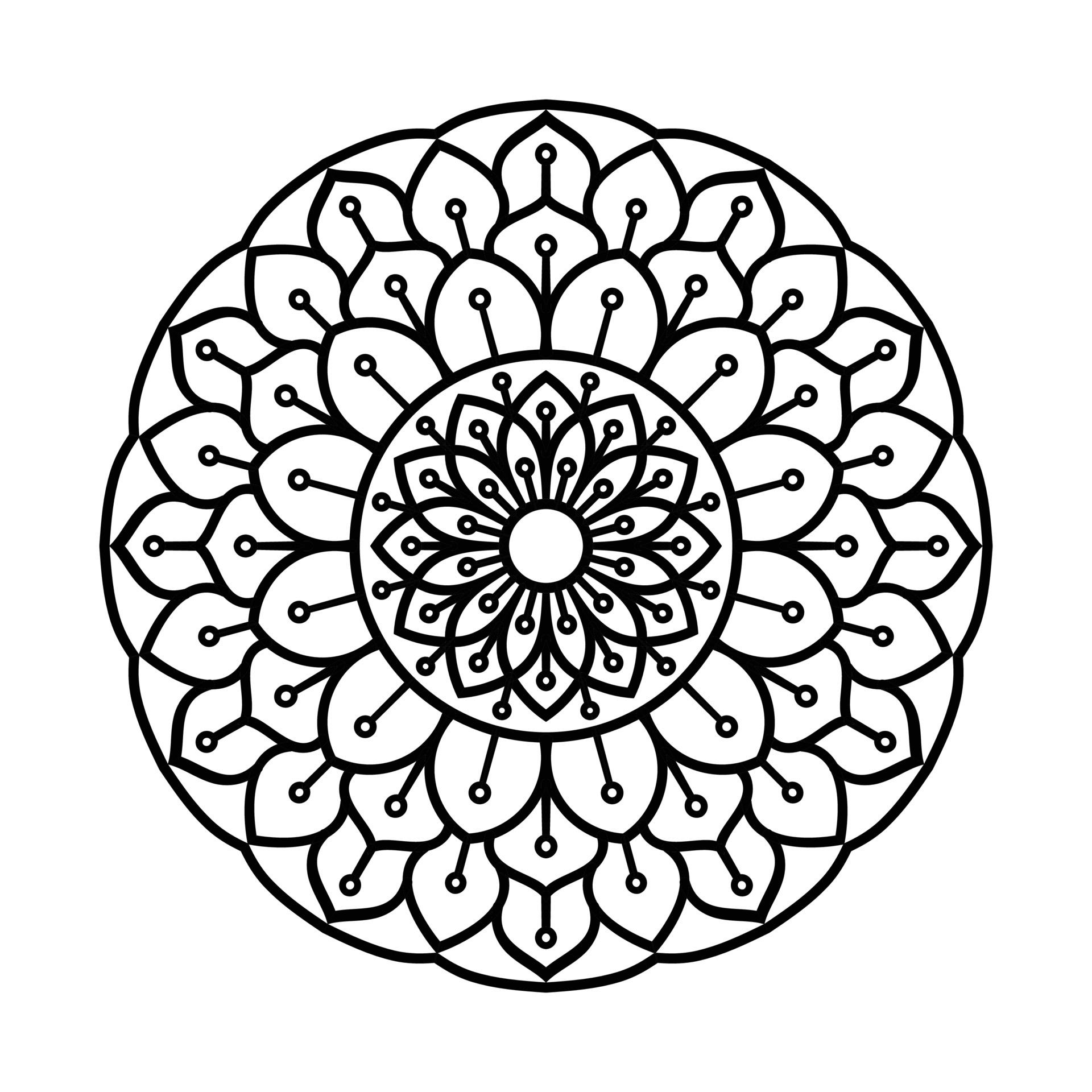 Desenho de Mandala flor para Colorir  Mandala, Desenho de mandala, Flores  para colorir