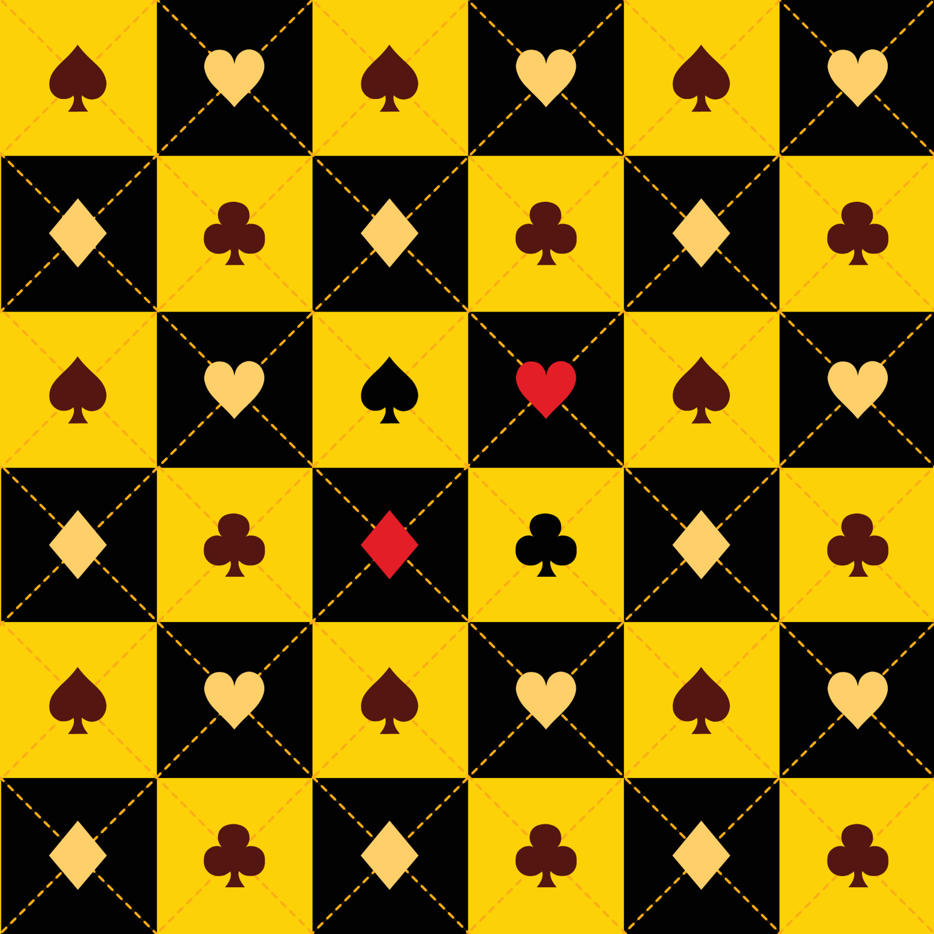 Vetor de fundo padrão de tabuleiro de xadrez vermelho e amarelo