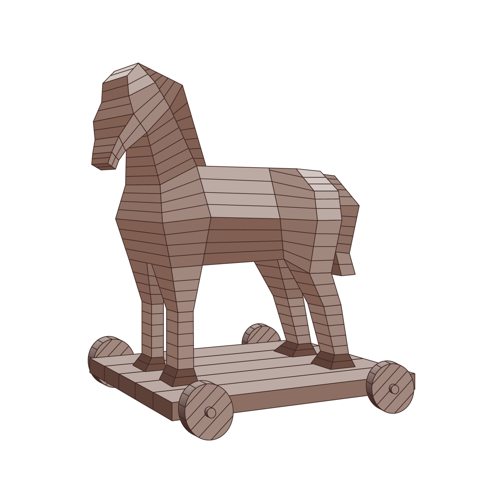Cavalo de Troia - Cena 3D - Educação e Aprendizagem Digital Mozaik