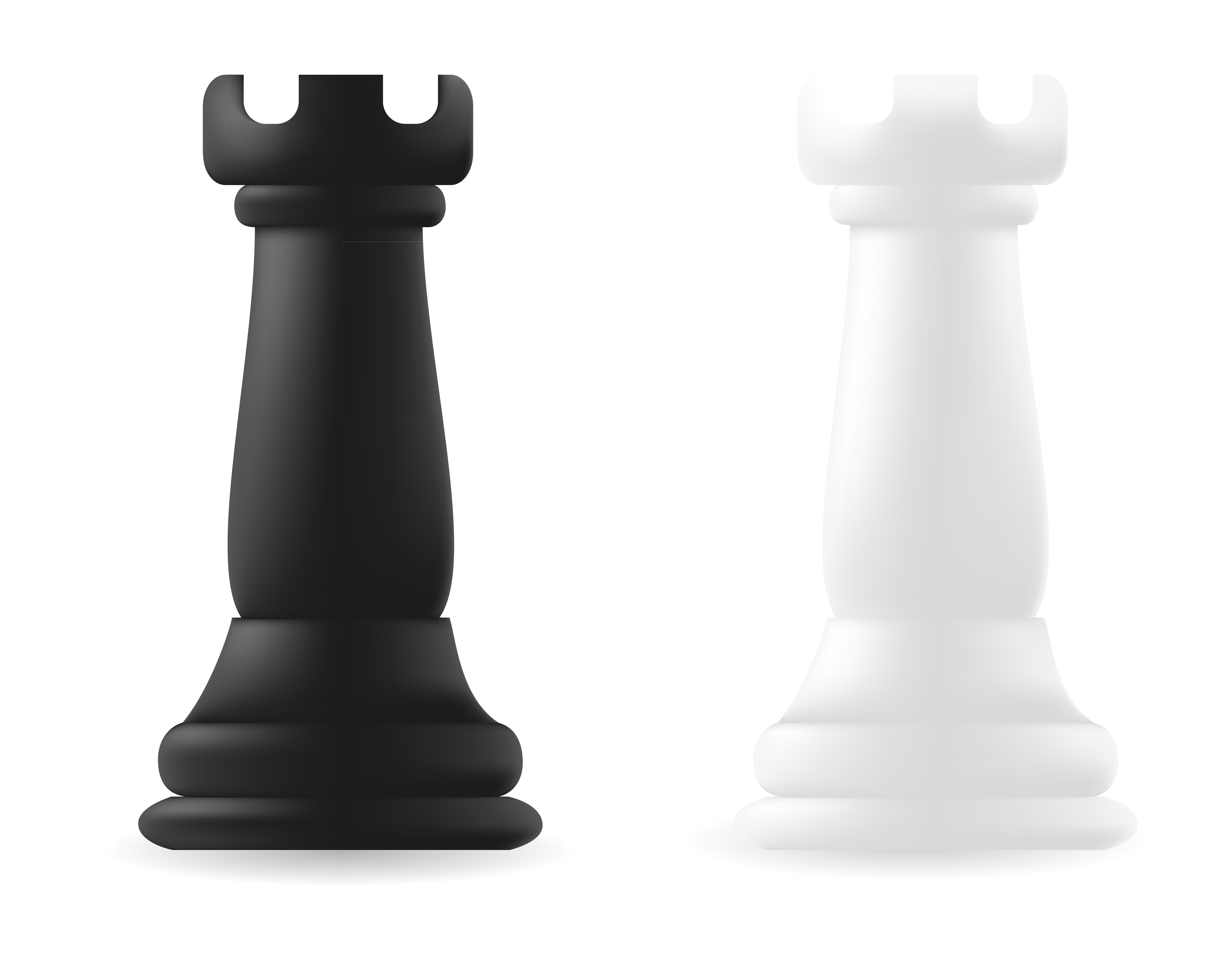 Peça de xadrez da torre em vetor simples