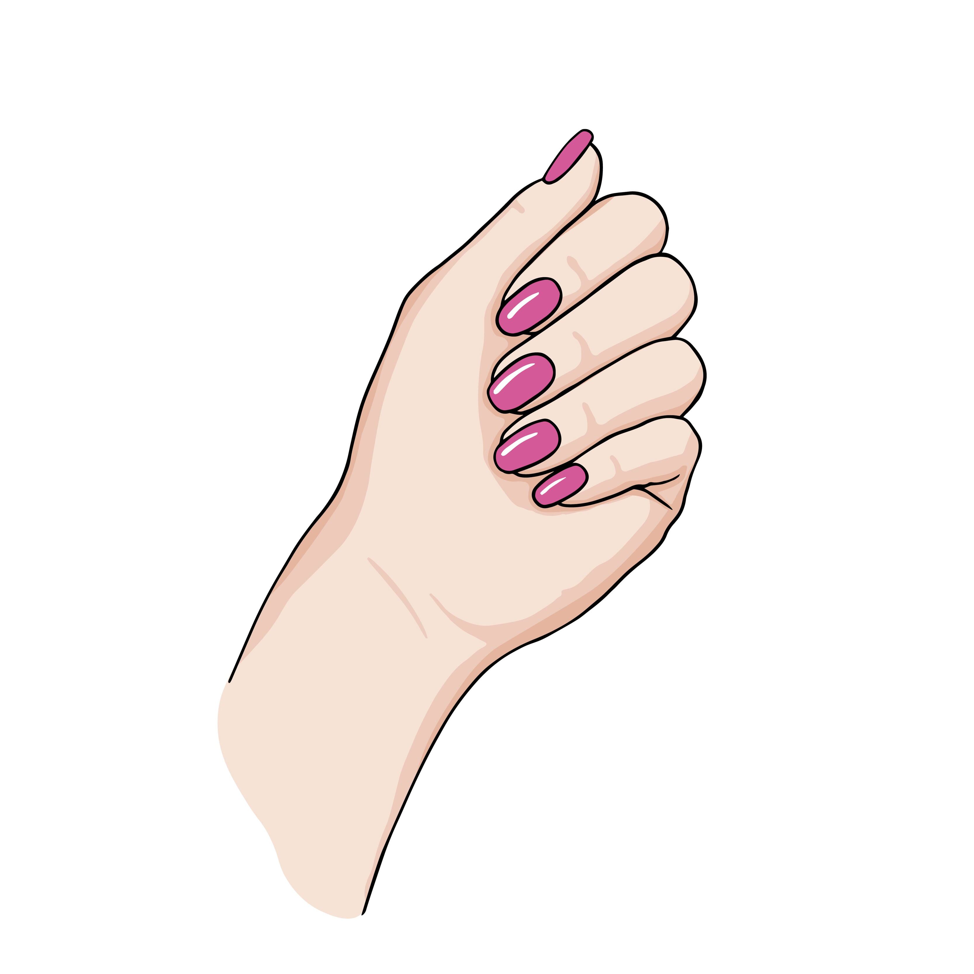 Conjunto De Manicure Com As Mãos Femininas Ferramenta De Cor De Polimento  De Unhas No Estilo De Desenho Animado Ilustração do Vetor - Ilustração de  elementos, cartoon: 207592509