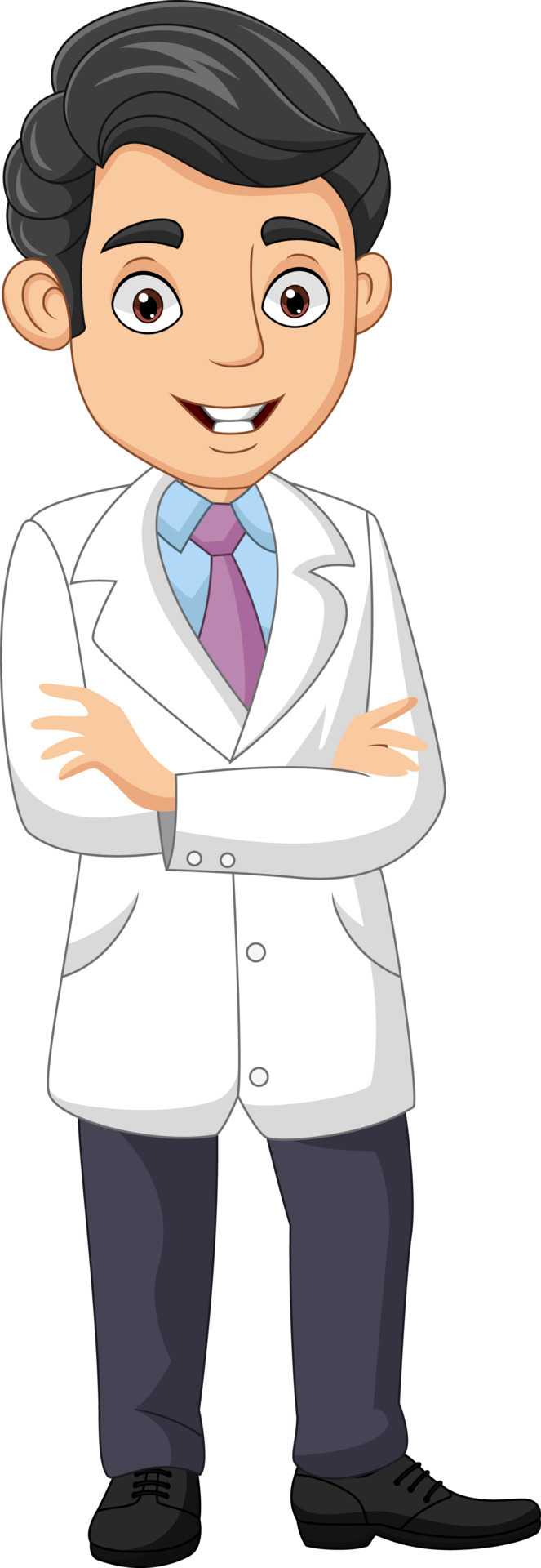 um personagem de desenho animado médico masculino em fundo branco 5954664  Vetor no Vecteezy