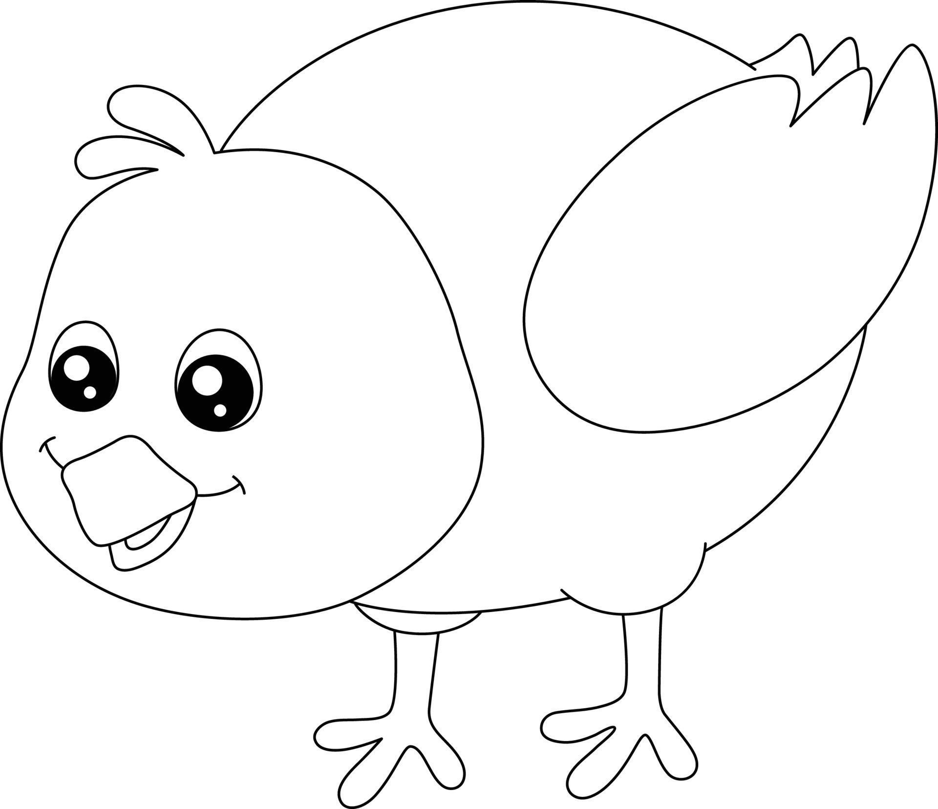 Desenho de Animais Para Colorir de Pintinho