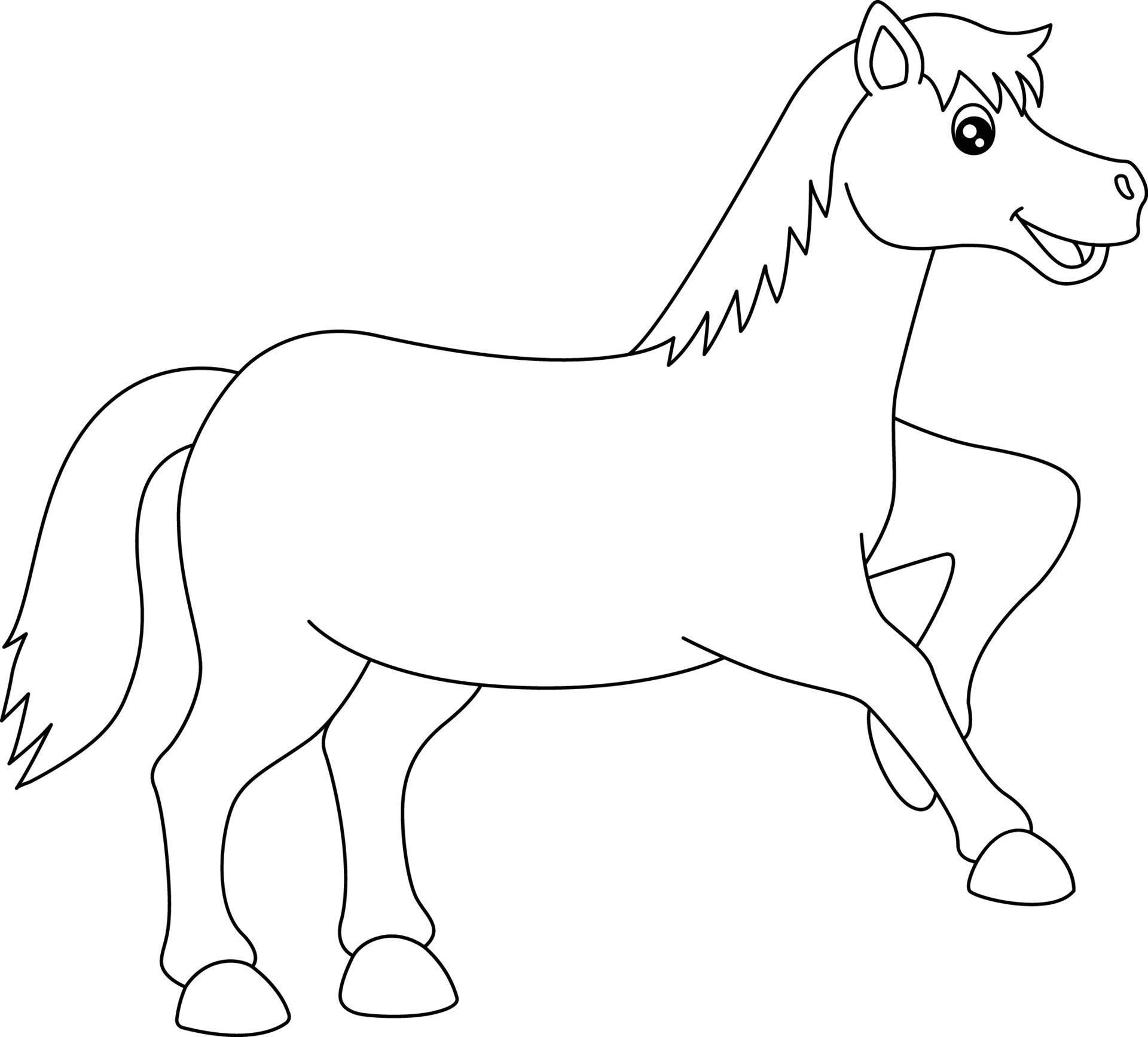 Desenhos para colorir de desenho de um cavalo selvagem para