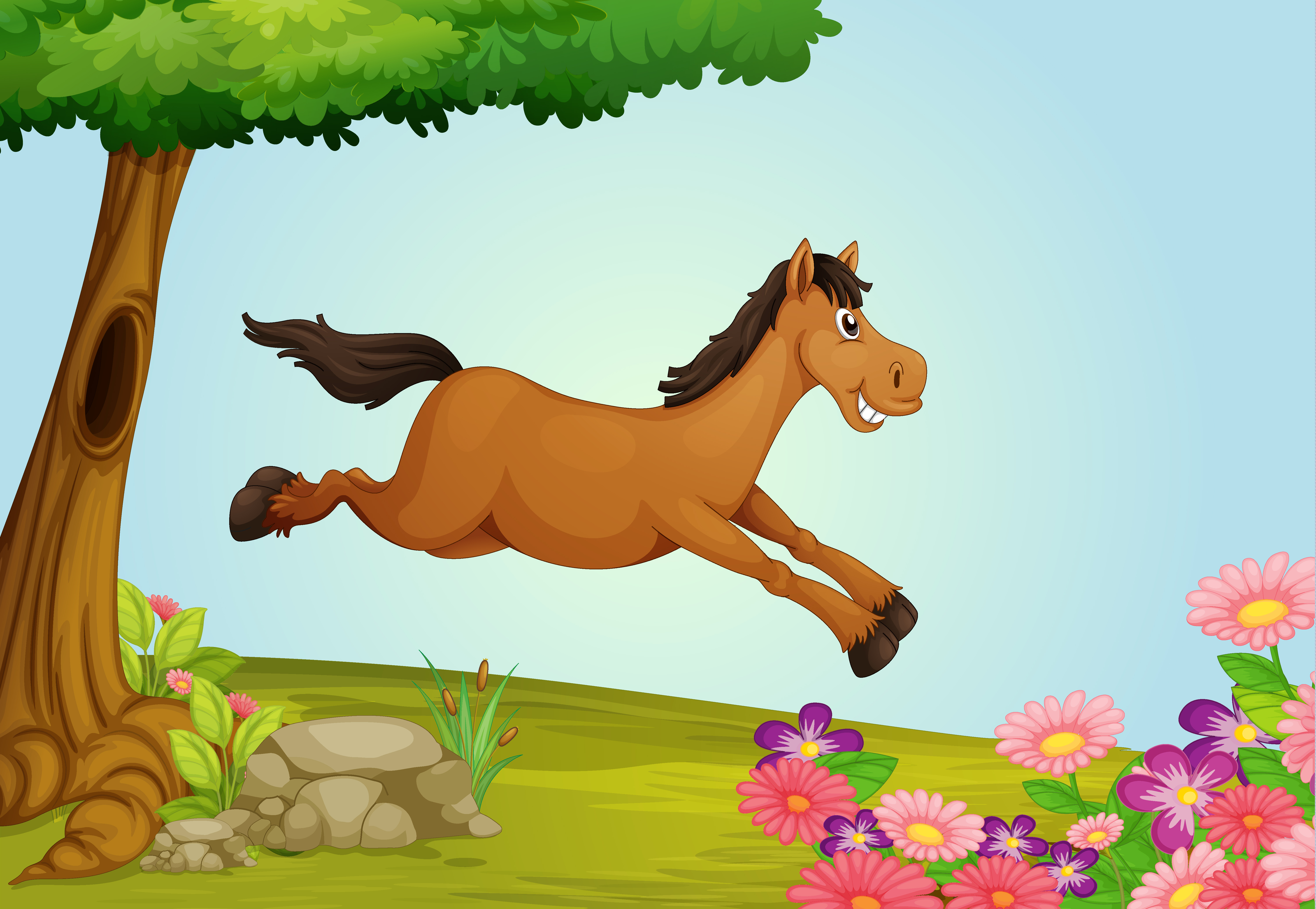 Pulando o cavalo ilustração do vetor. Ilustração de compita - 59949933