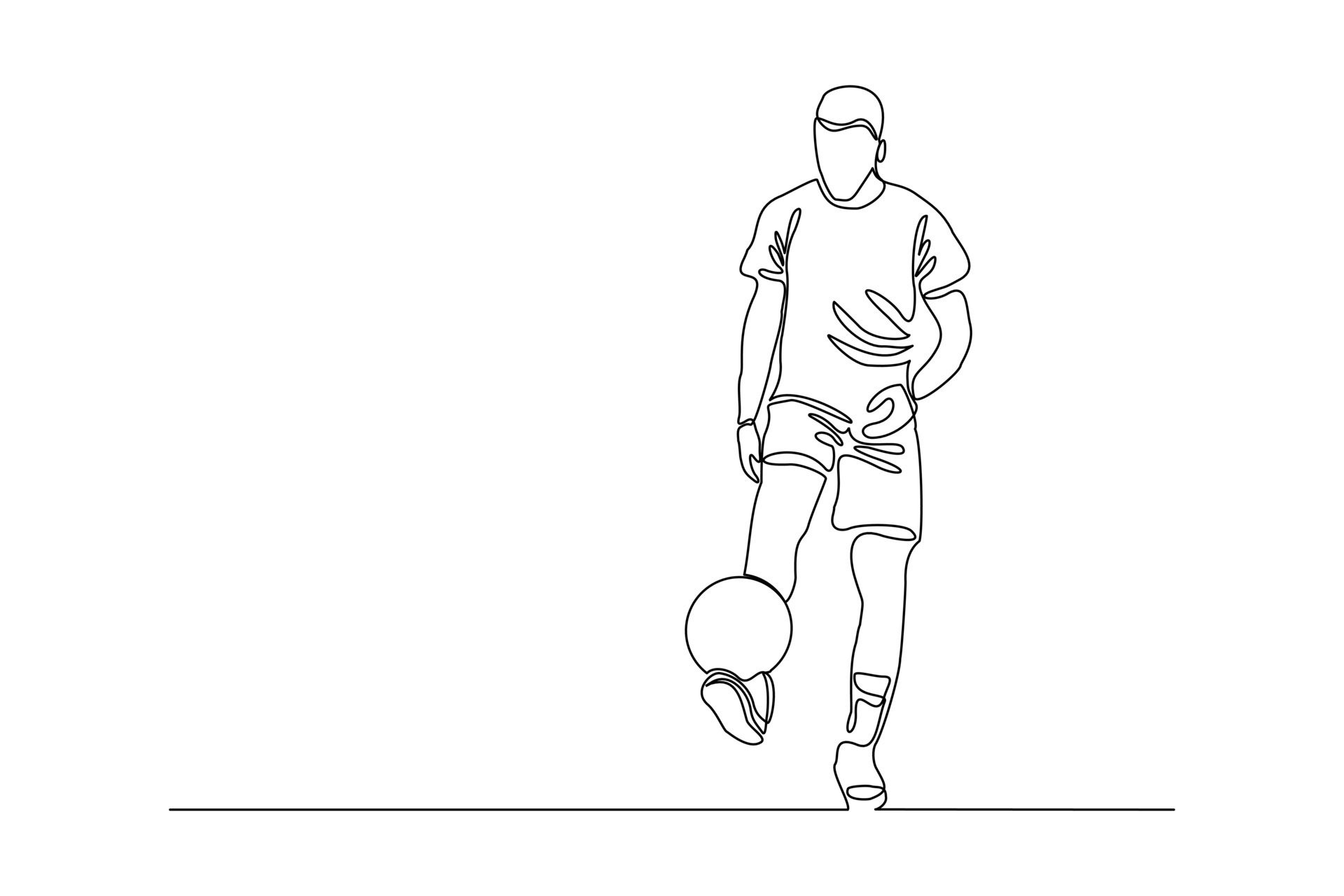 Desenho De Pessoa Na Moda Chutar Uma Bola Jogador Futebol Linha Contínuo  PNG , Desenho De Futebol, Desenho De Asa, Desenho De Pessoa Imagem PNG e  Vetor Para Download Gratuito