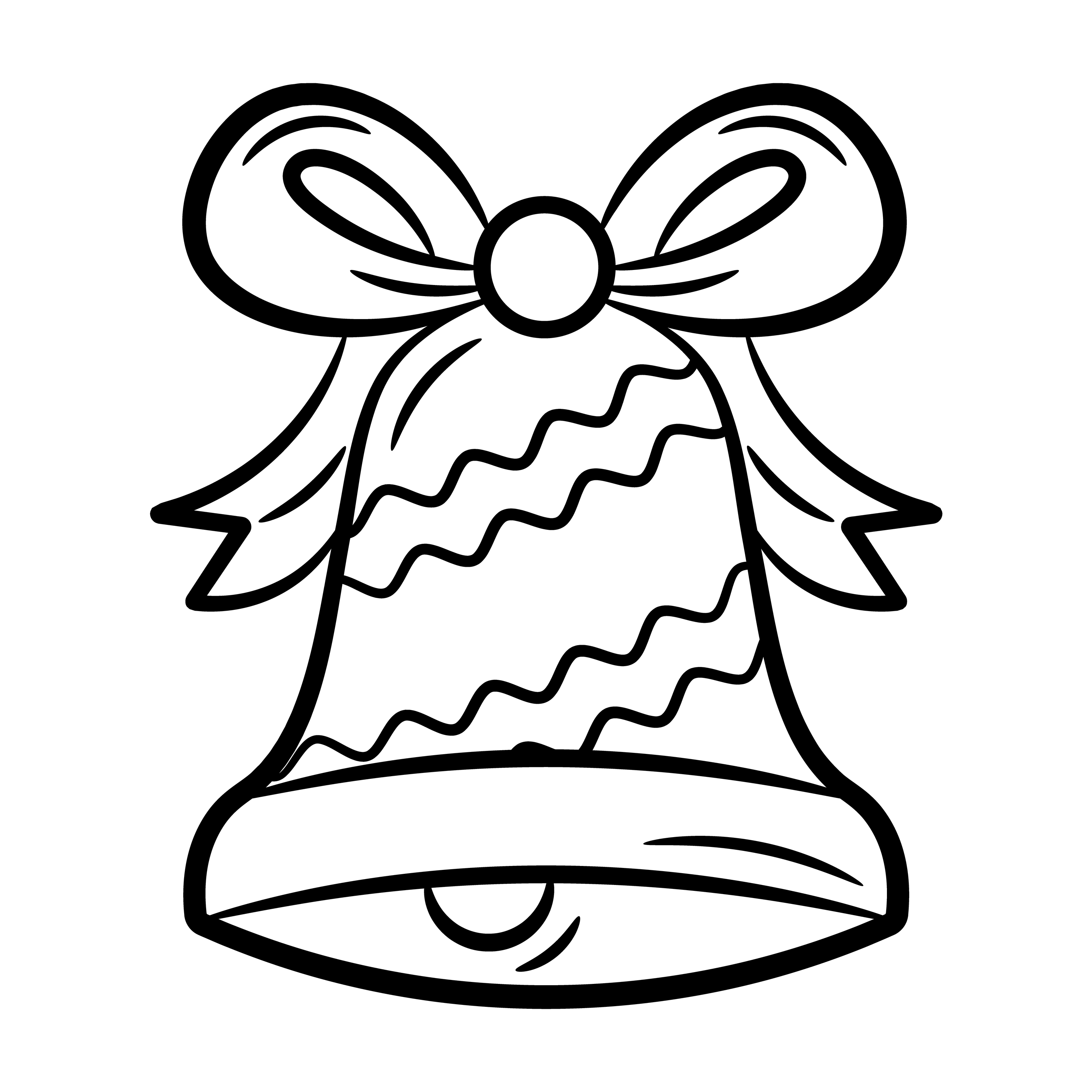 esboço de desenho de sino de natal para colorir 5615616 Vetor no Vecteezy