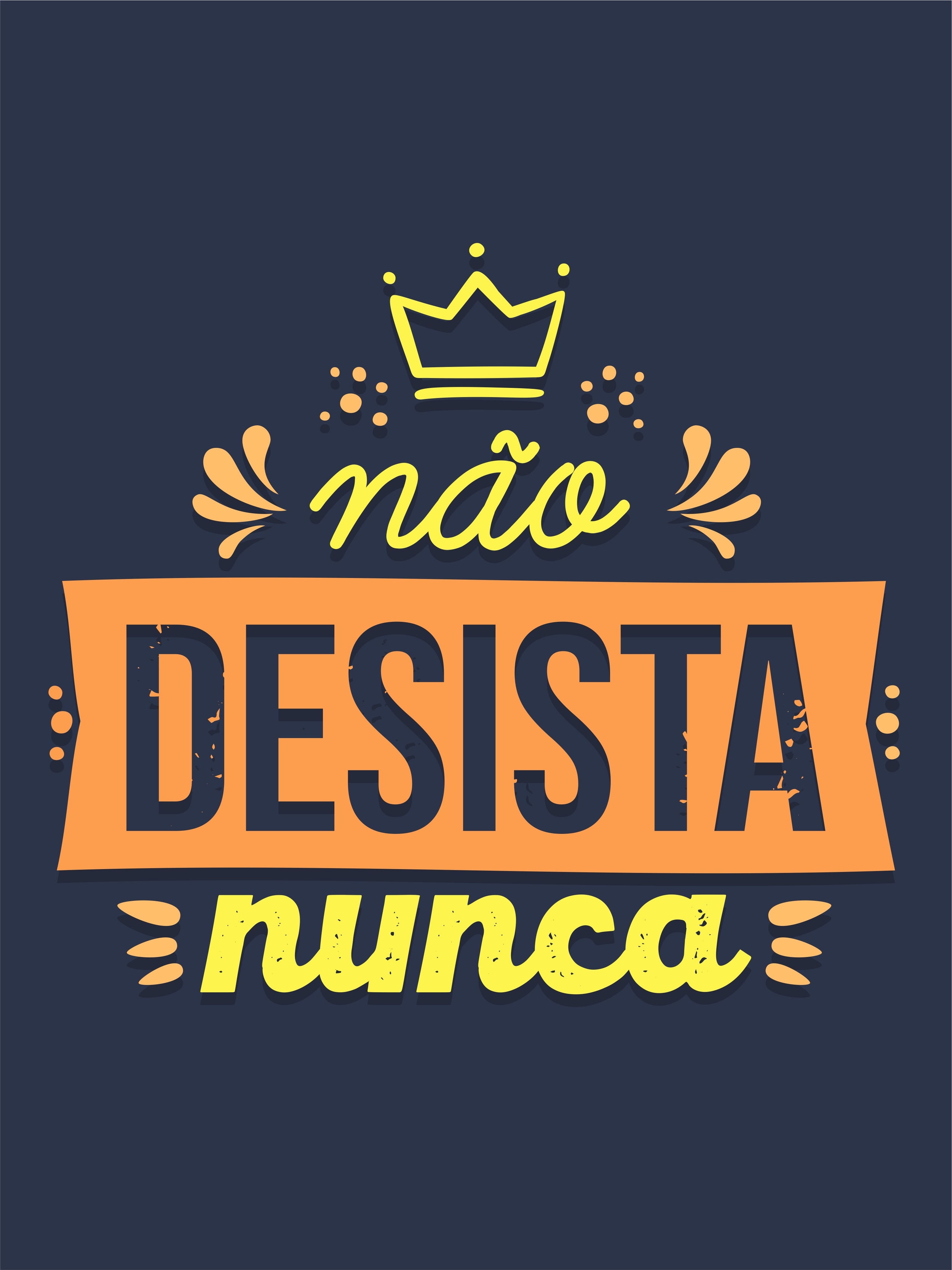 cartaz motivacional português. tradução - nunca desista 5645496 Vetor no  Vecteezy