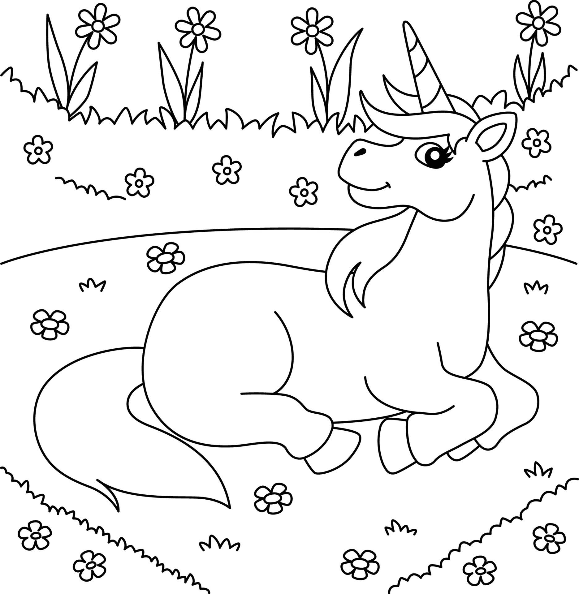 Desenho de Flor de campo para Colorir - Colorir.com