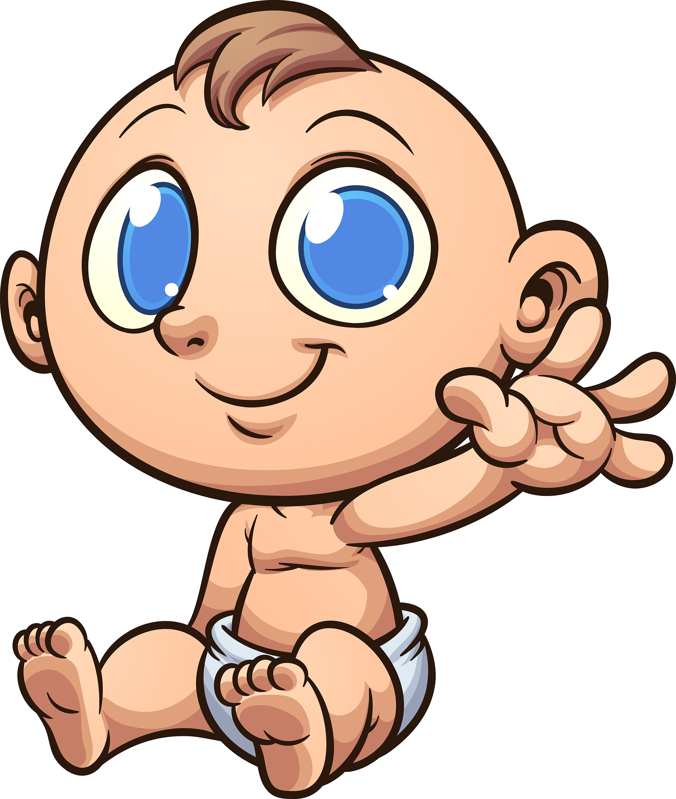 Bebê bonito dos desenhos animados 601007 Vetor no Vecteezy
