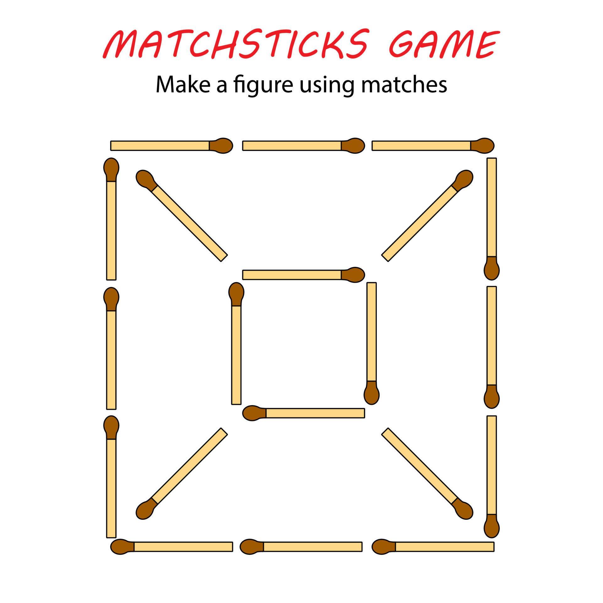 Jogo de quebra-cabeça com palitos de fósforo Brinquedos de madeira, jogo de  tabuleiro de geometria de matemática DIY Pensamento criativo Jogo de lógica  de treinamento Brinquedos educativos para crianças - Temu Portugal