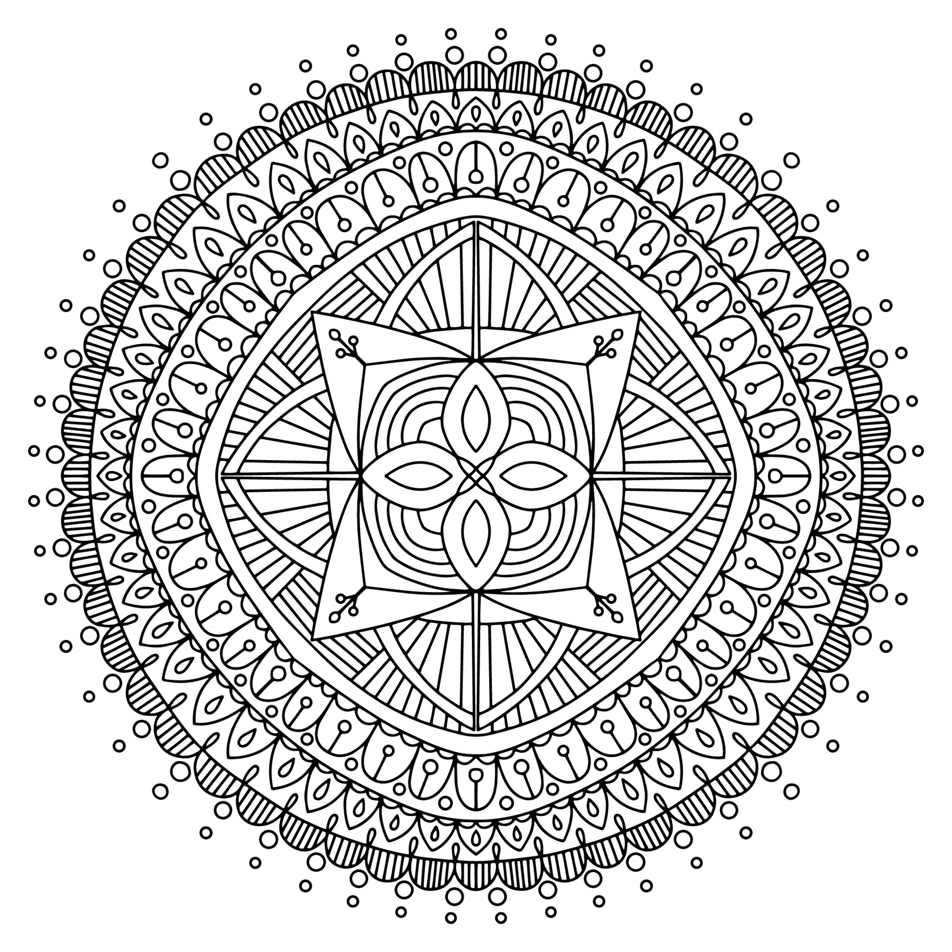 Desenho de mandala para colorir desenho de contorno de mandala para colorir  desenho para colorir para crianças e adultos