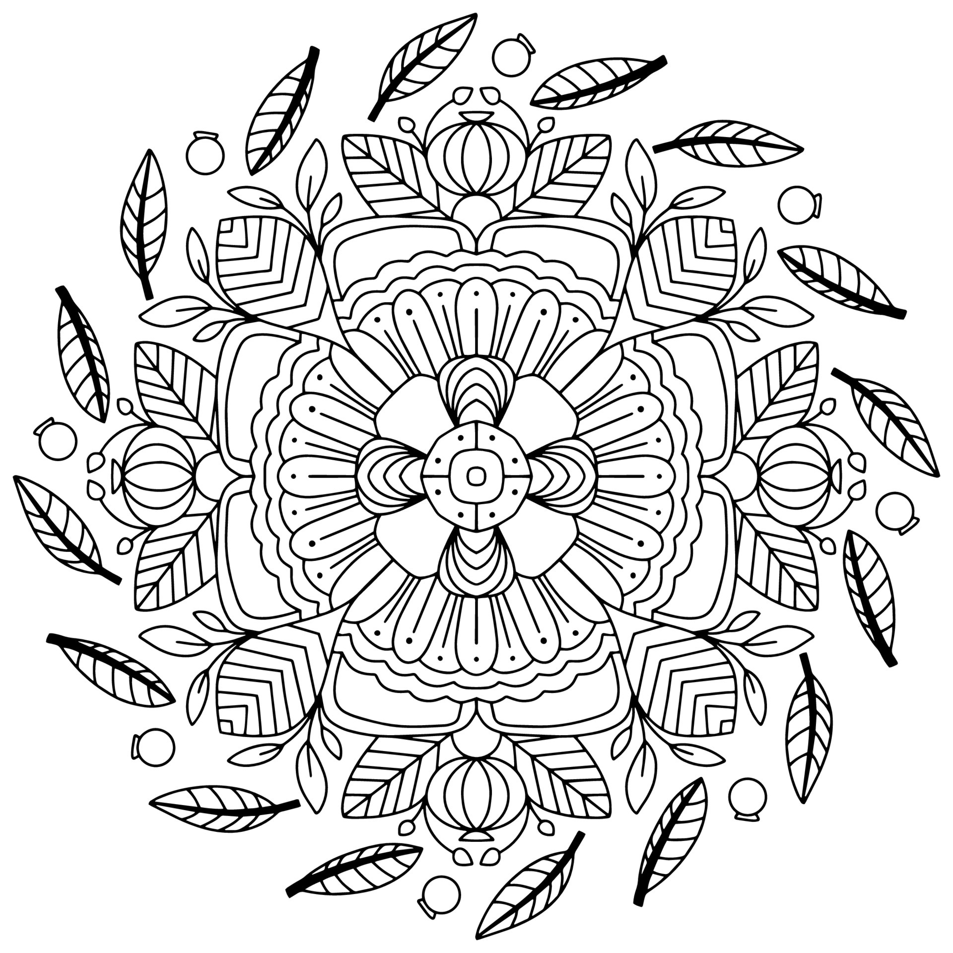 Desenho de mandala para colorir desenho de contorno de mandala para colorir  desenho para colorir para crianças e adultos