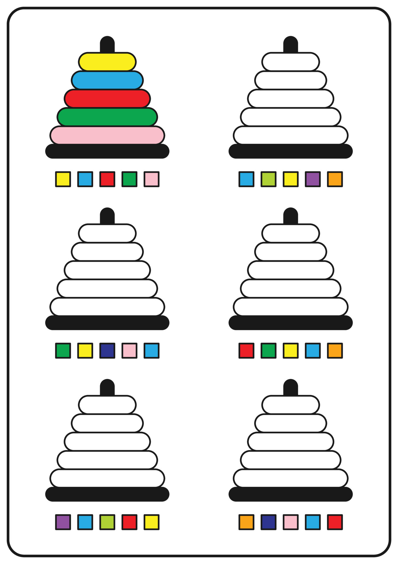 Páginas Colorir Instrucionais Jogos Educativos Para Crianças Planilhas  Atividades Pré imagem vetorial de Adpragus© 564040956