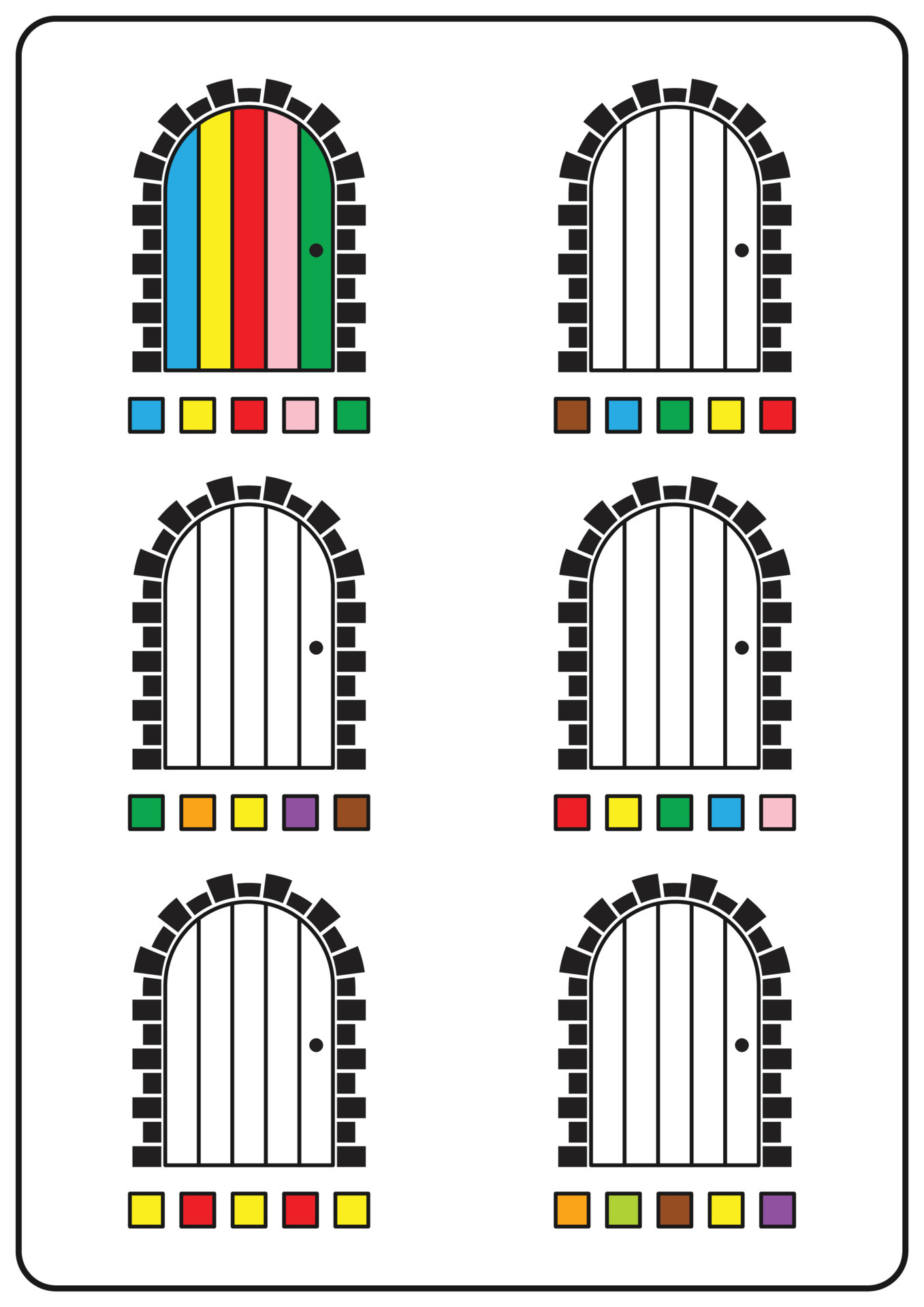 Páginas Colorir Instrucionais Jogos Educativos Para Crianças Planilhas  Atividades Pré imagem vetorial de Adpragus© 564040956