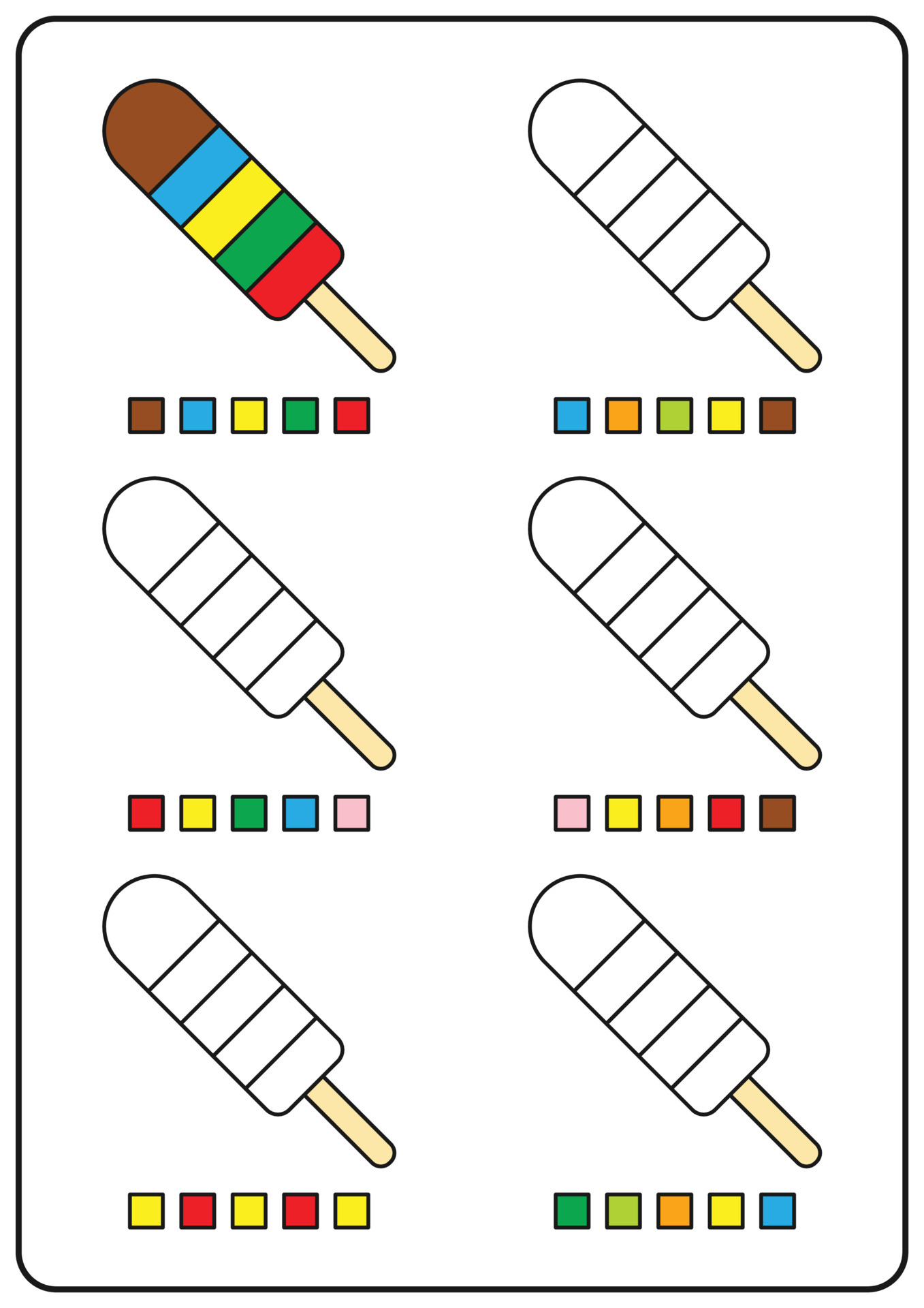 Jogo Educativo Para Crianças Página Para Colorir Desenho Animado