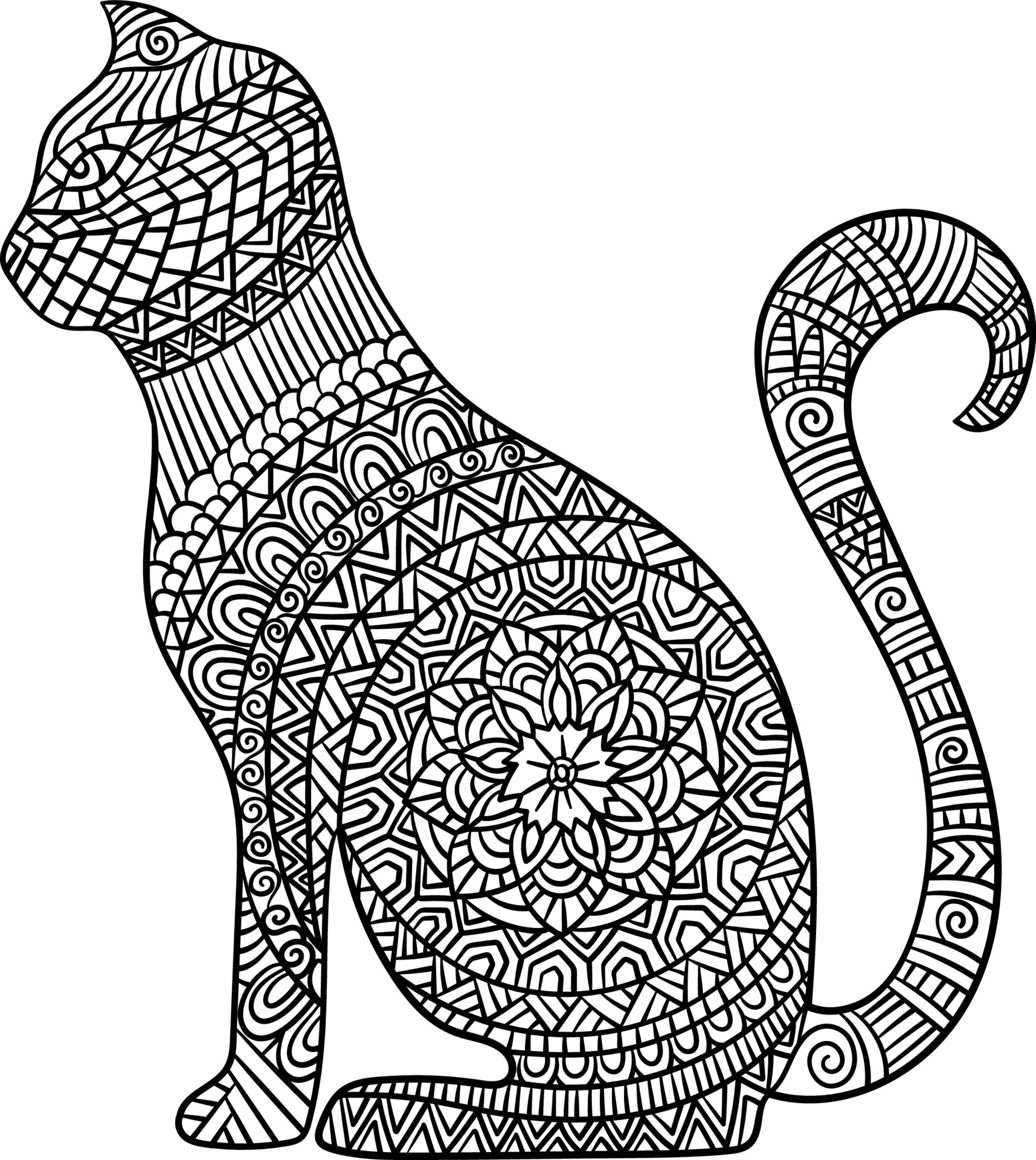 Desenhos Para Colorir Pdf Para Imprimir Gatos Mandala