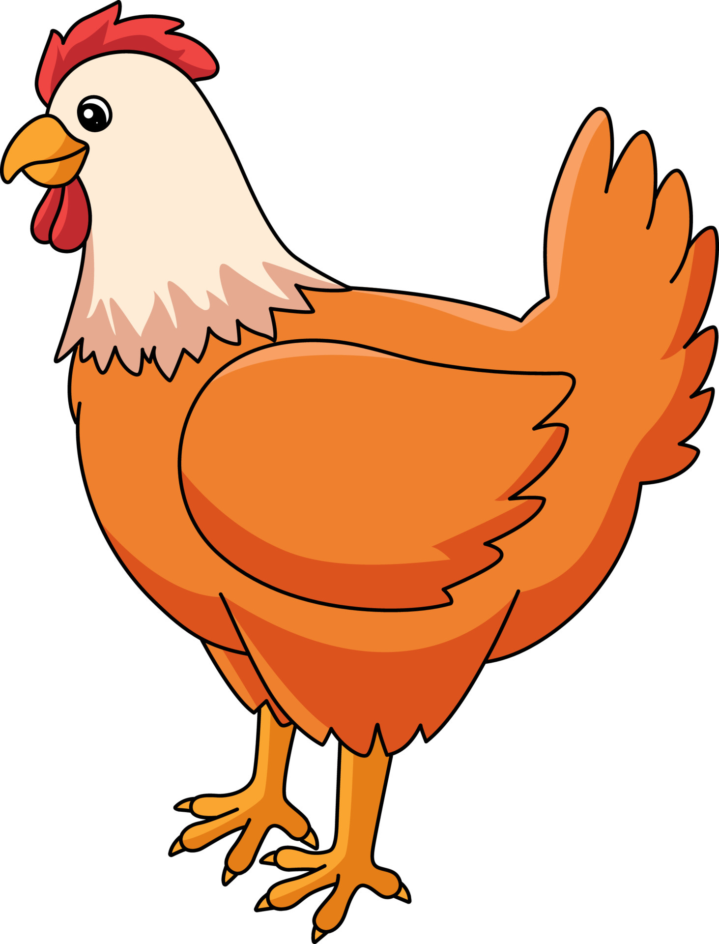 ilustração de clipart colorida de desenho de frango 6325752 Vetor no  Vecteezy