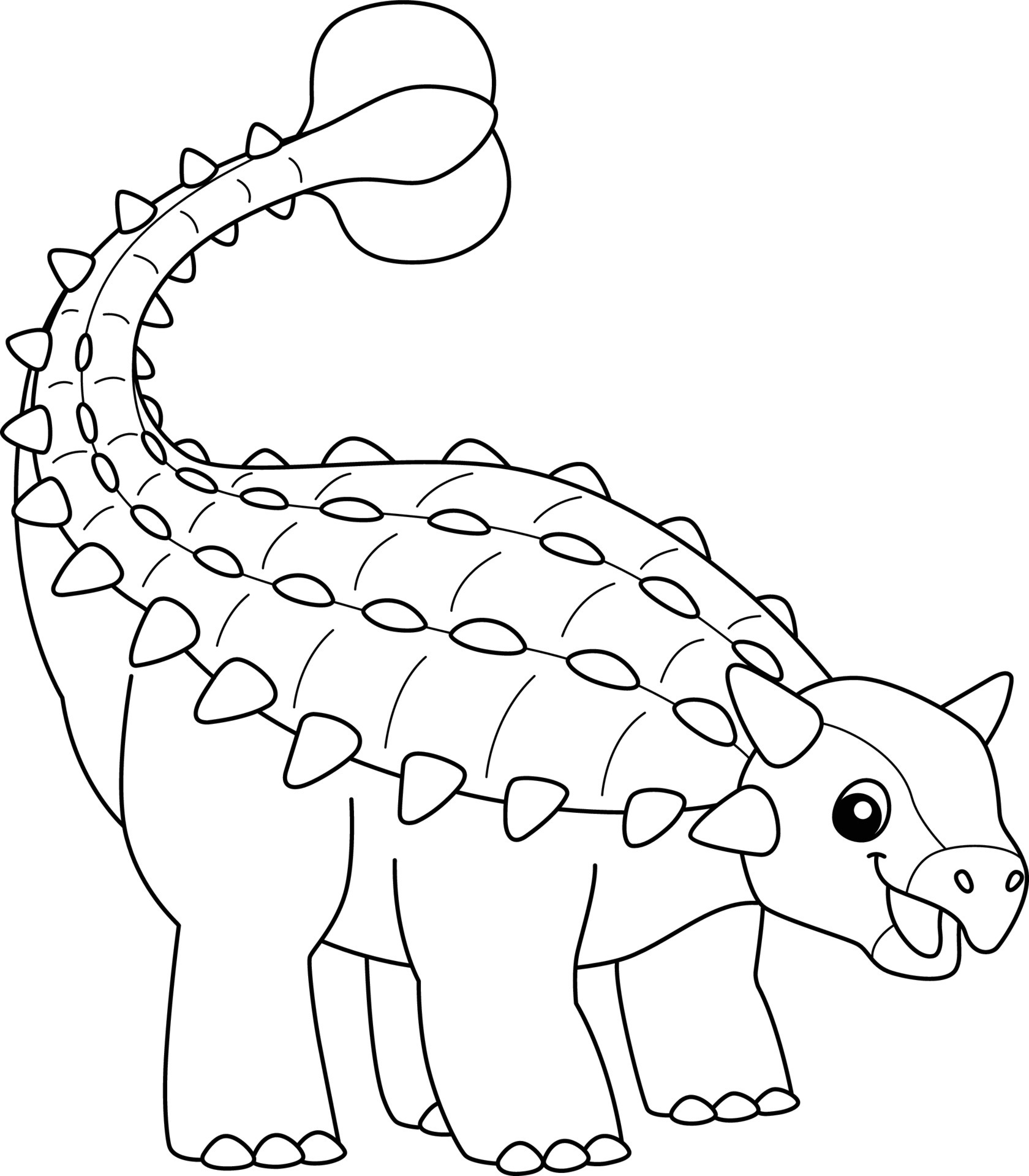 tiranossauro para colorir página isolada para crianças 6458045