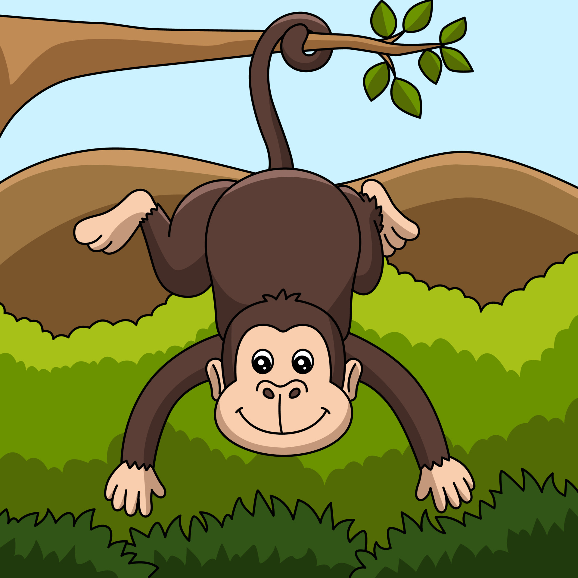 Desenho Pintado à Mão, Q Lindo, Animais Dos Desenhos Animados PNG, O Macaco  Imagens Vetoriais, Arquivos PSD - Pngtree