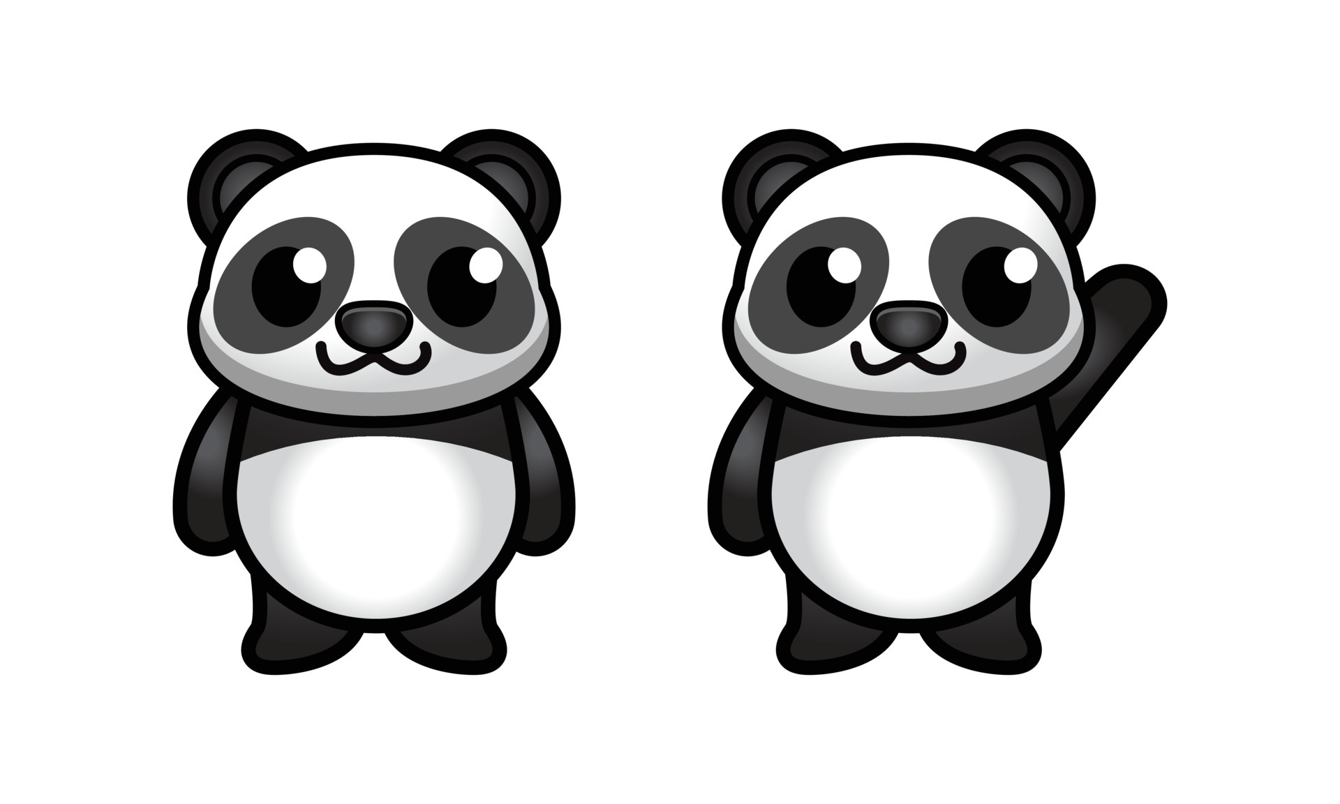 desenho simples de um panda fofo 3023543 Vetor no Vecteezy